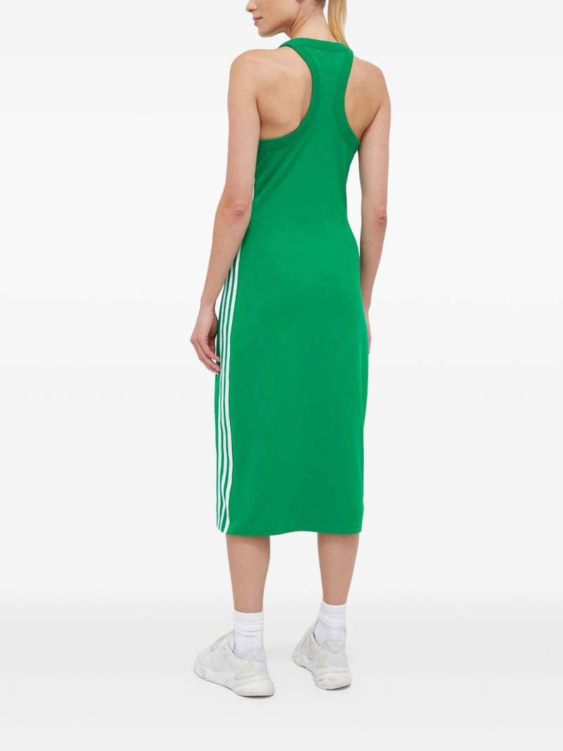 adidas stripes-detail racer-back midi dress outlook