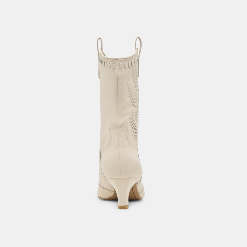 TAVLA BOOTS OFF WHITE LEATHER 10