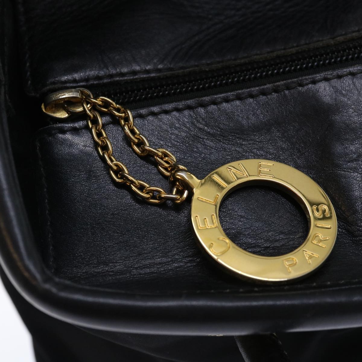 CELINE Hand Bag Nylon Black - 10