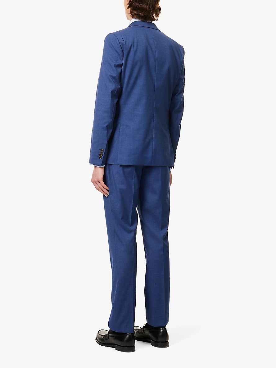 The Soho single-breasted regular-fit tapered-leg wool suit - 4
