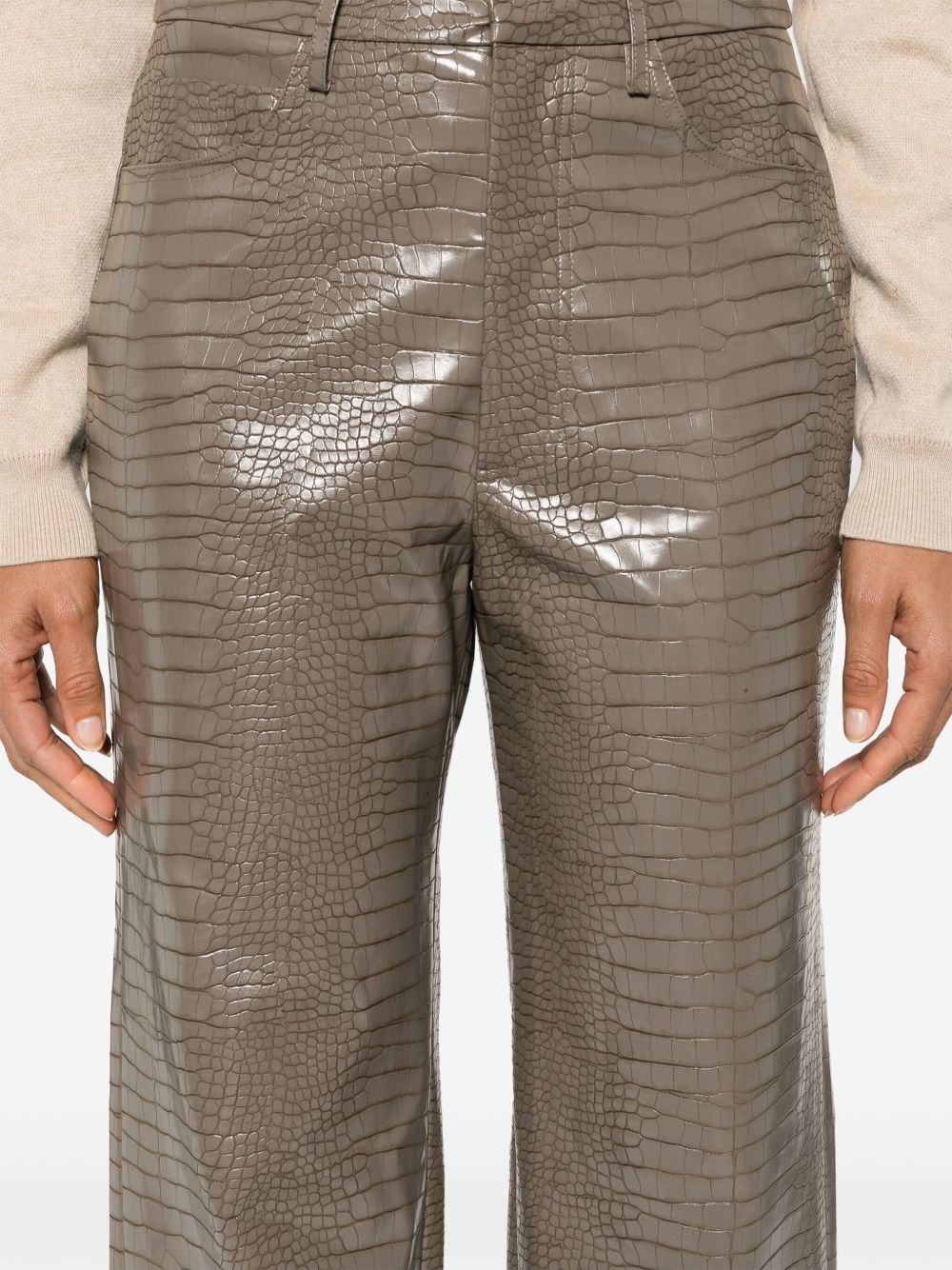 mid-rise straight-leg trousers - 5