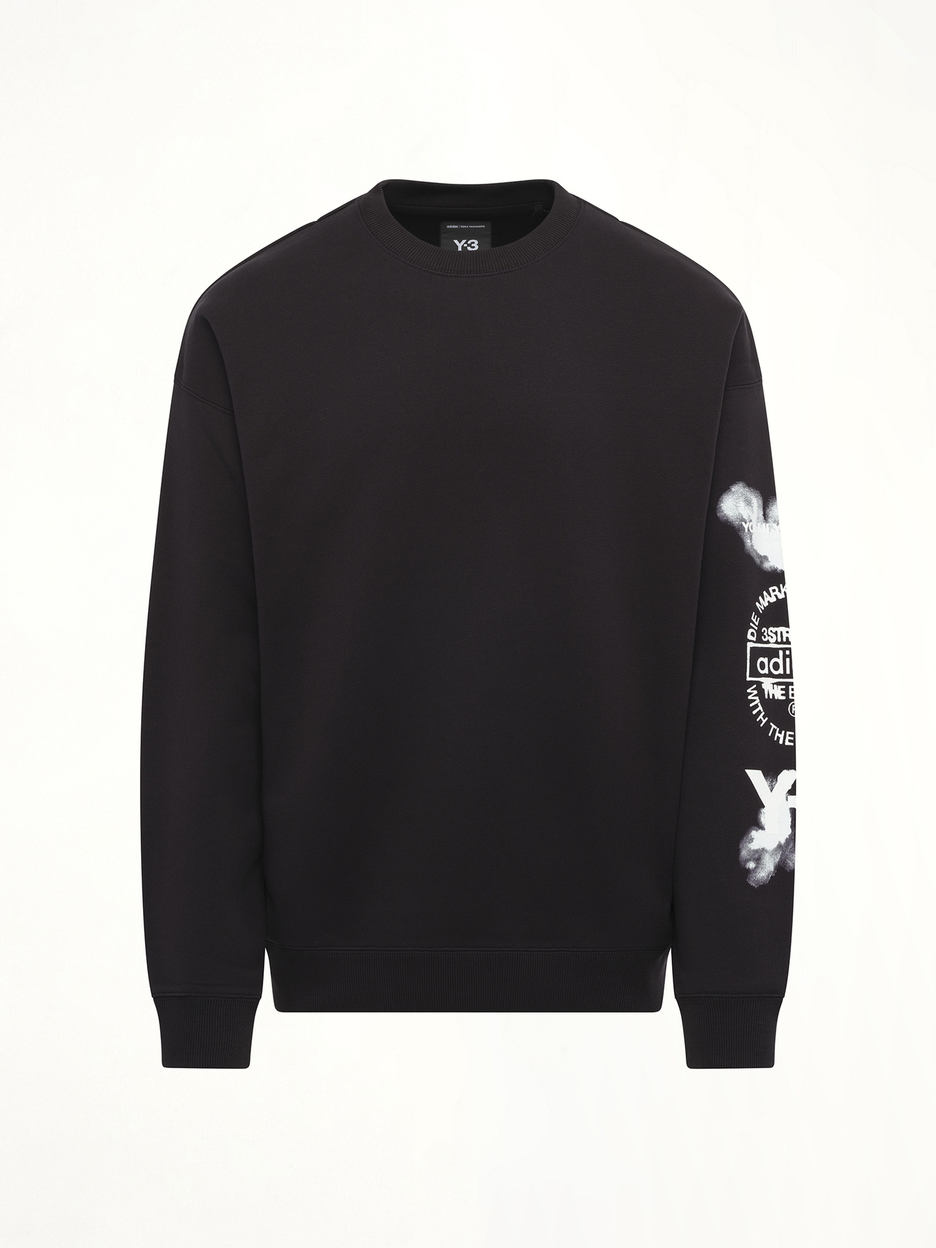 Graphic Crew Sweat in Black - 2