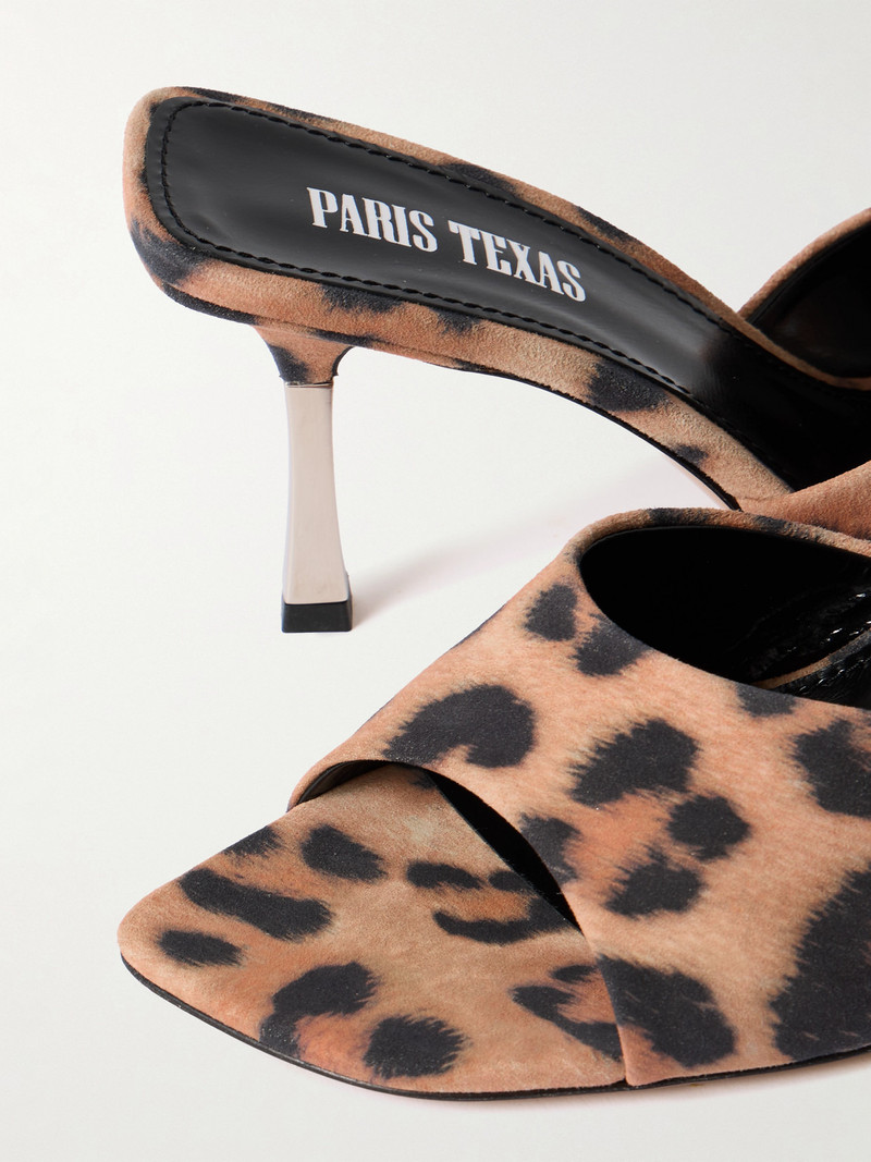 Lorena Leopard-print Suede Mules 4