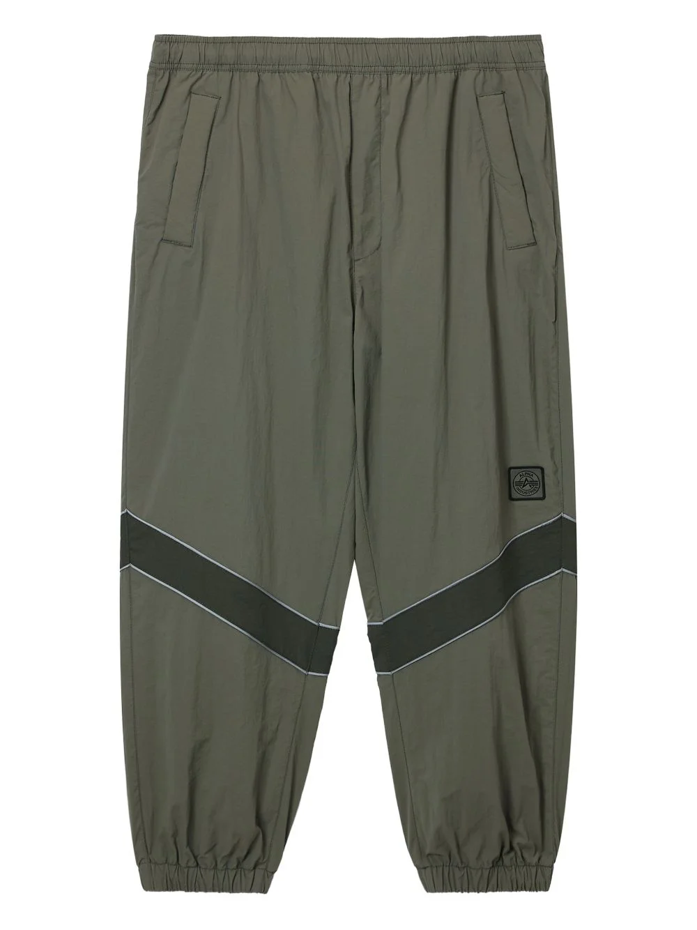 panelled elasticated-waist trousers - 1