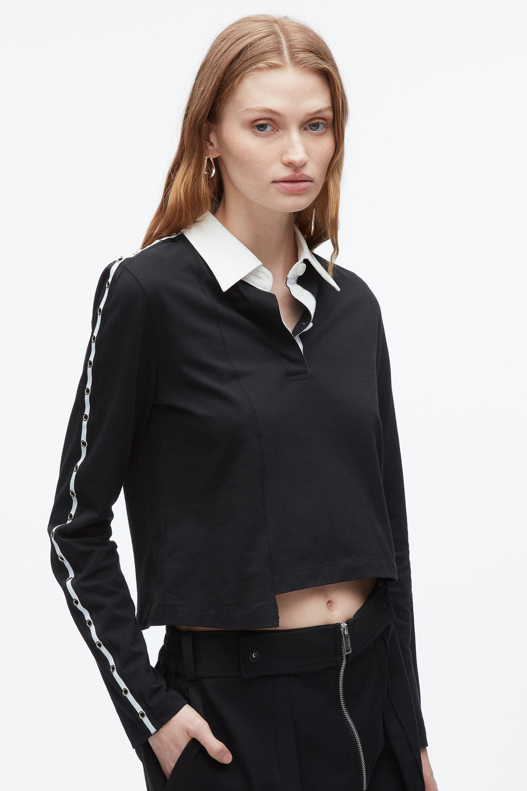 Patchwork Cropped Polo - 5