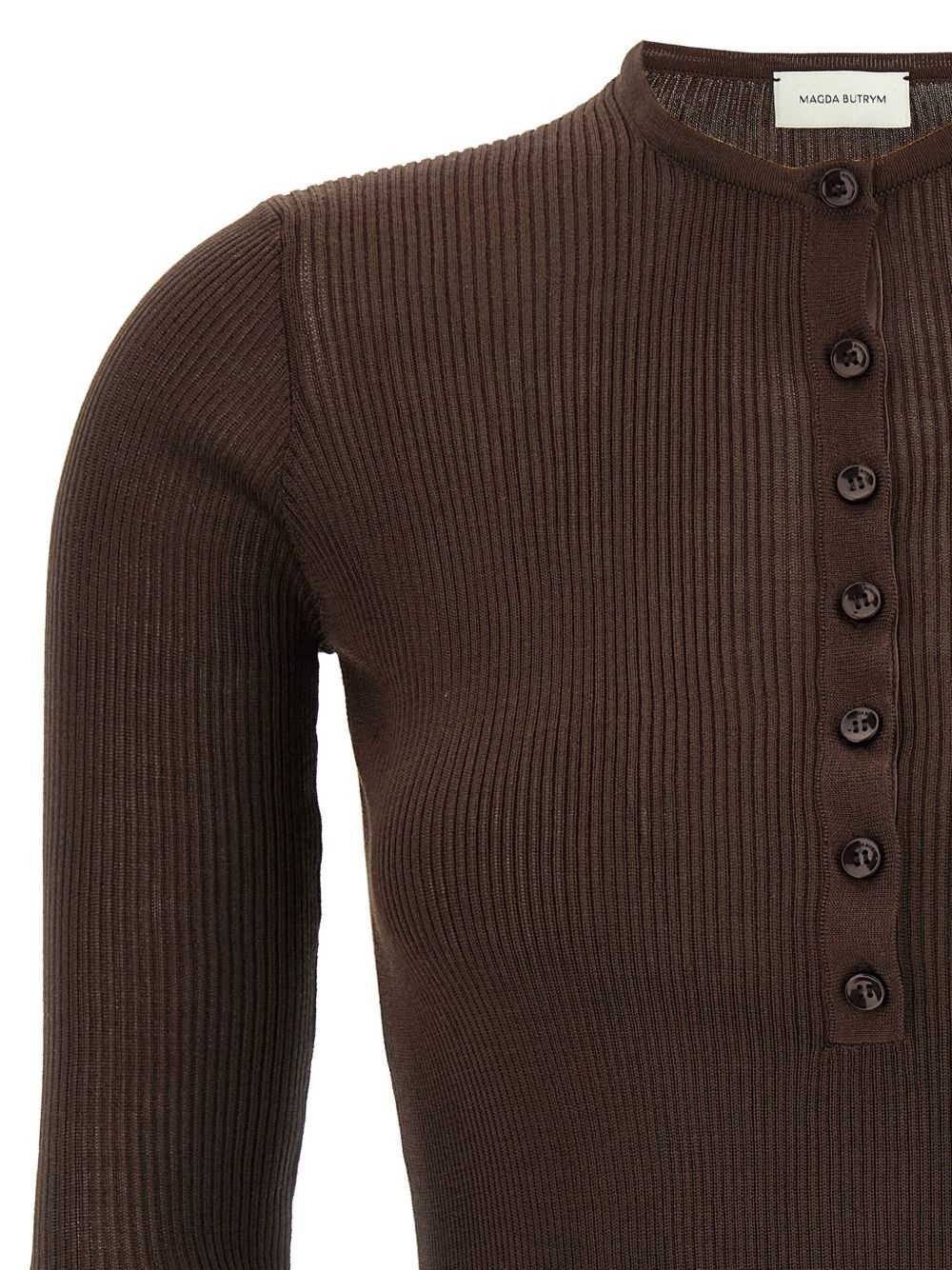 ribbed silk sweater - 3