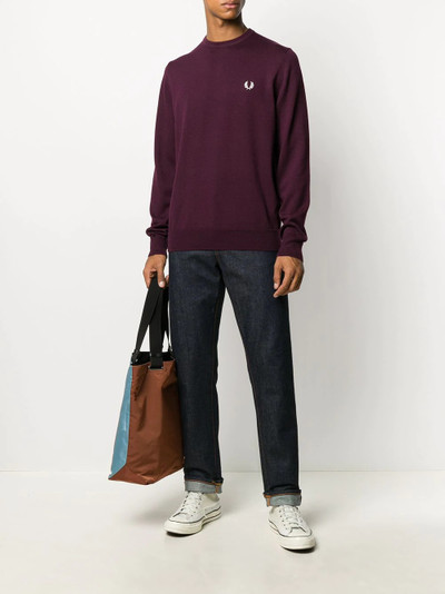 Fred Perry embroidered logo cotton sweatshirt outlook