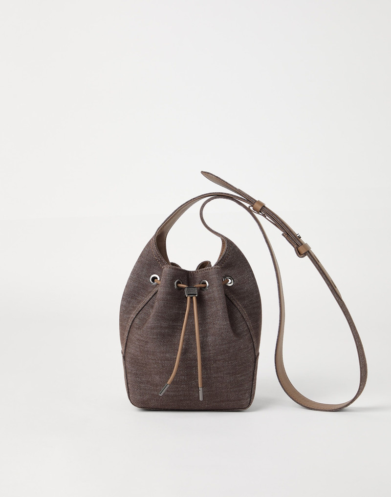 BC Duo small bucket bag in no-fade denim 1