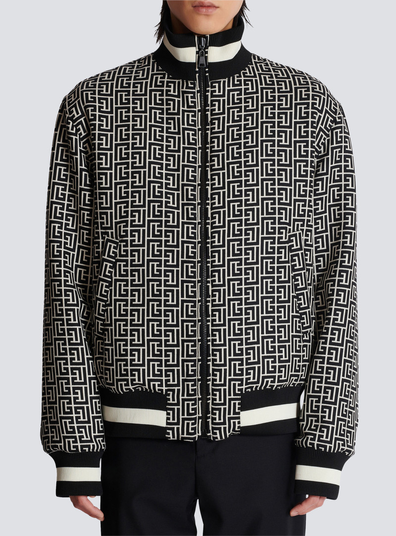 Reversible monogrammed bomber jacket 5
