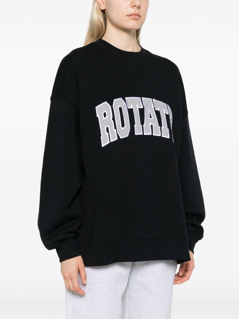 logo-embroidered sweatshirt - 3