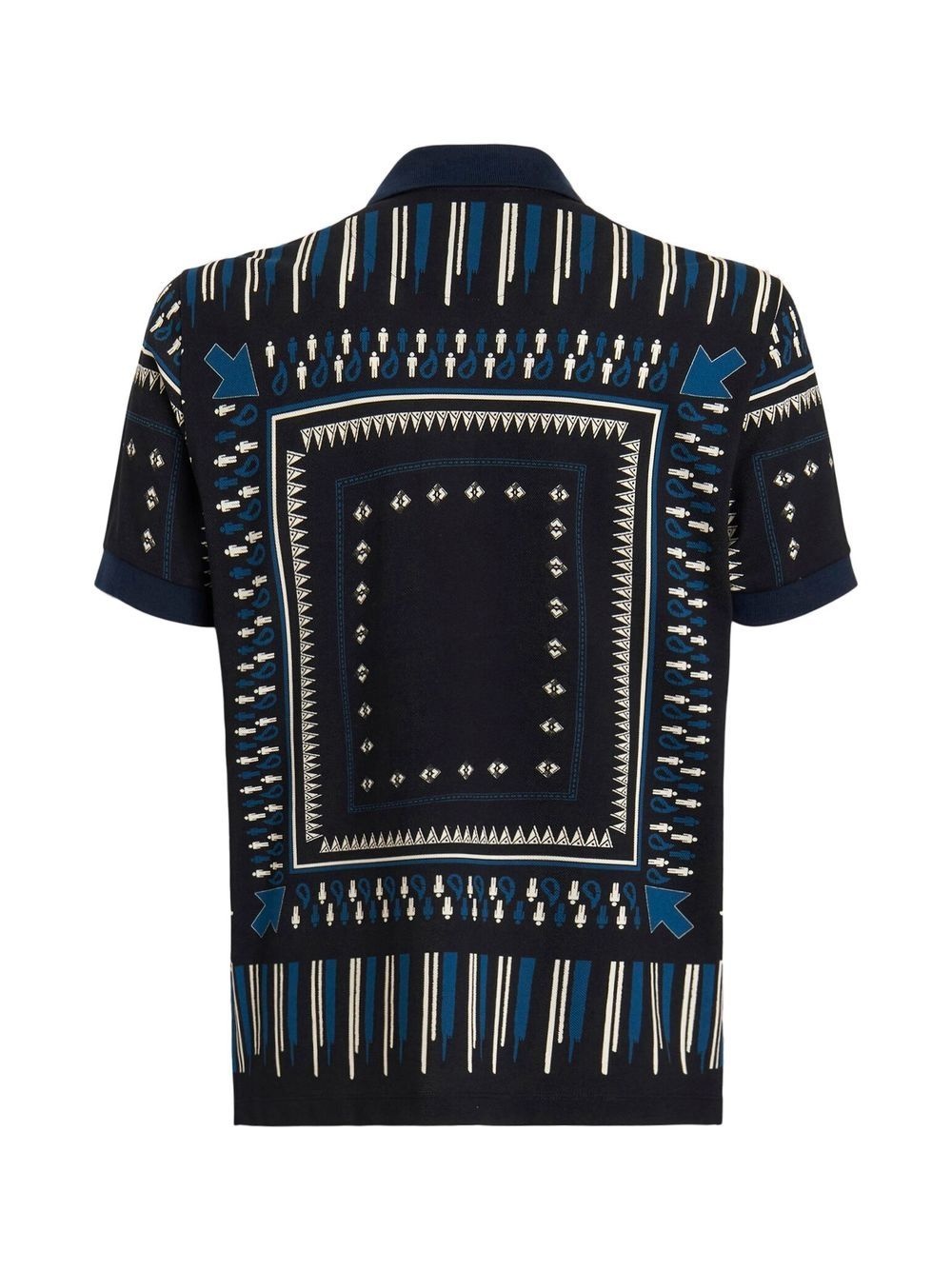 geometric-print cotton polo shirt - 6