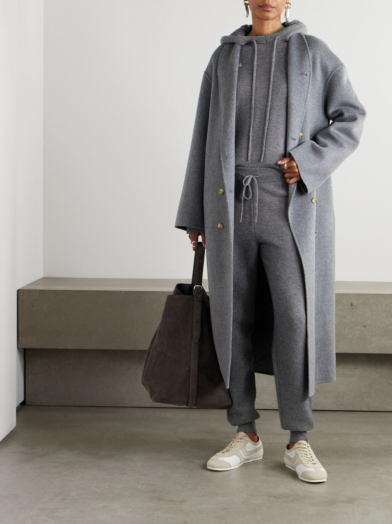 Loulou de Saison Sarla cashmere hoodie Gray outlook