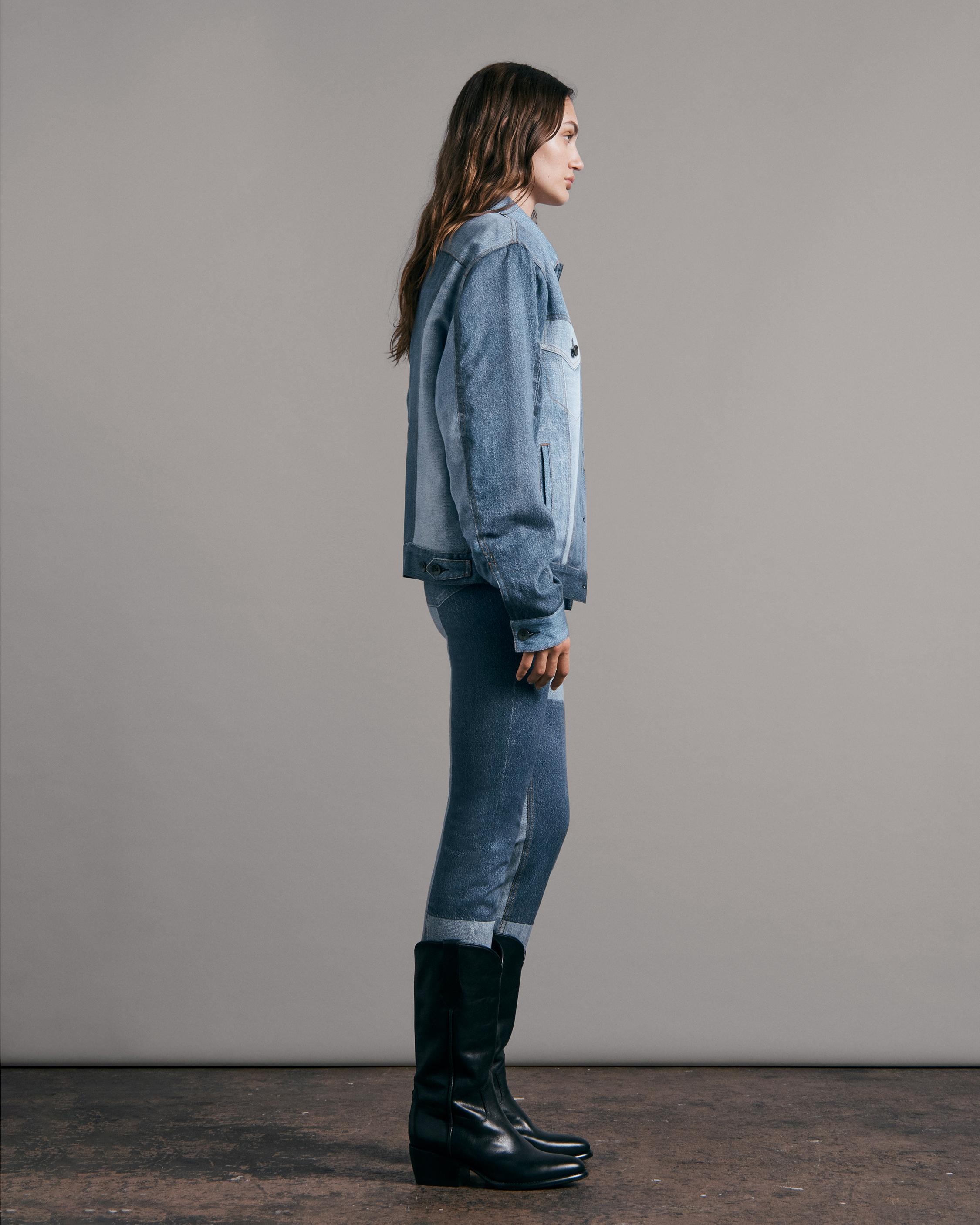 Liquid Miramar Trucker Jacket
Printed Tencel Tromp L'oeil Jacket - 5