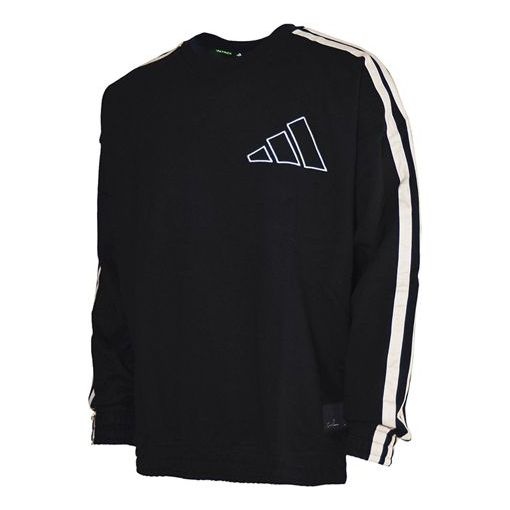 adidas Dp hdn crew Round Neck Pullover Long Sleeves Black GH4779 - 1