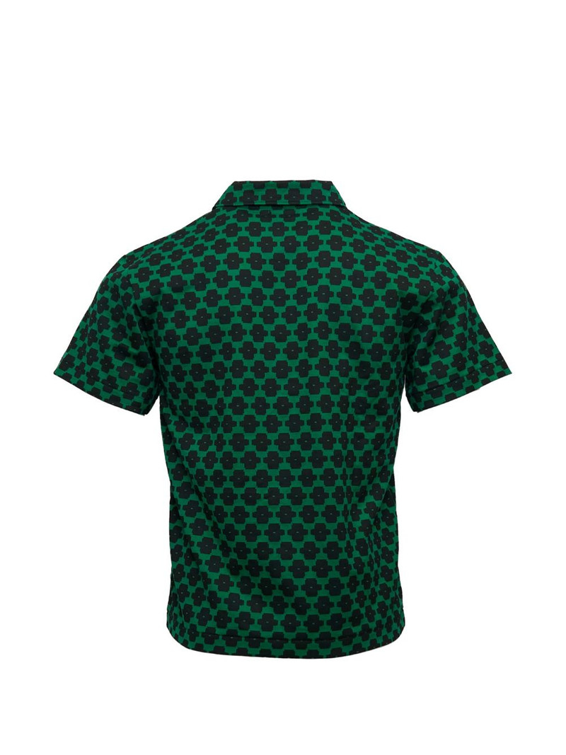 Comme des Garçons Homme Plus geometric-print cotton polo shirt outlook