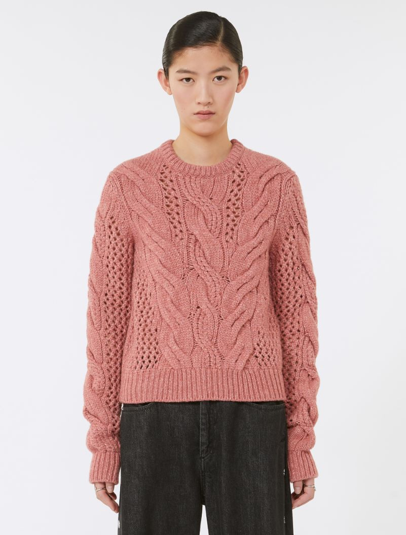 Cable-knit crew-neck sweater - 3
