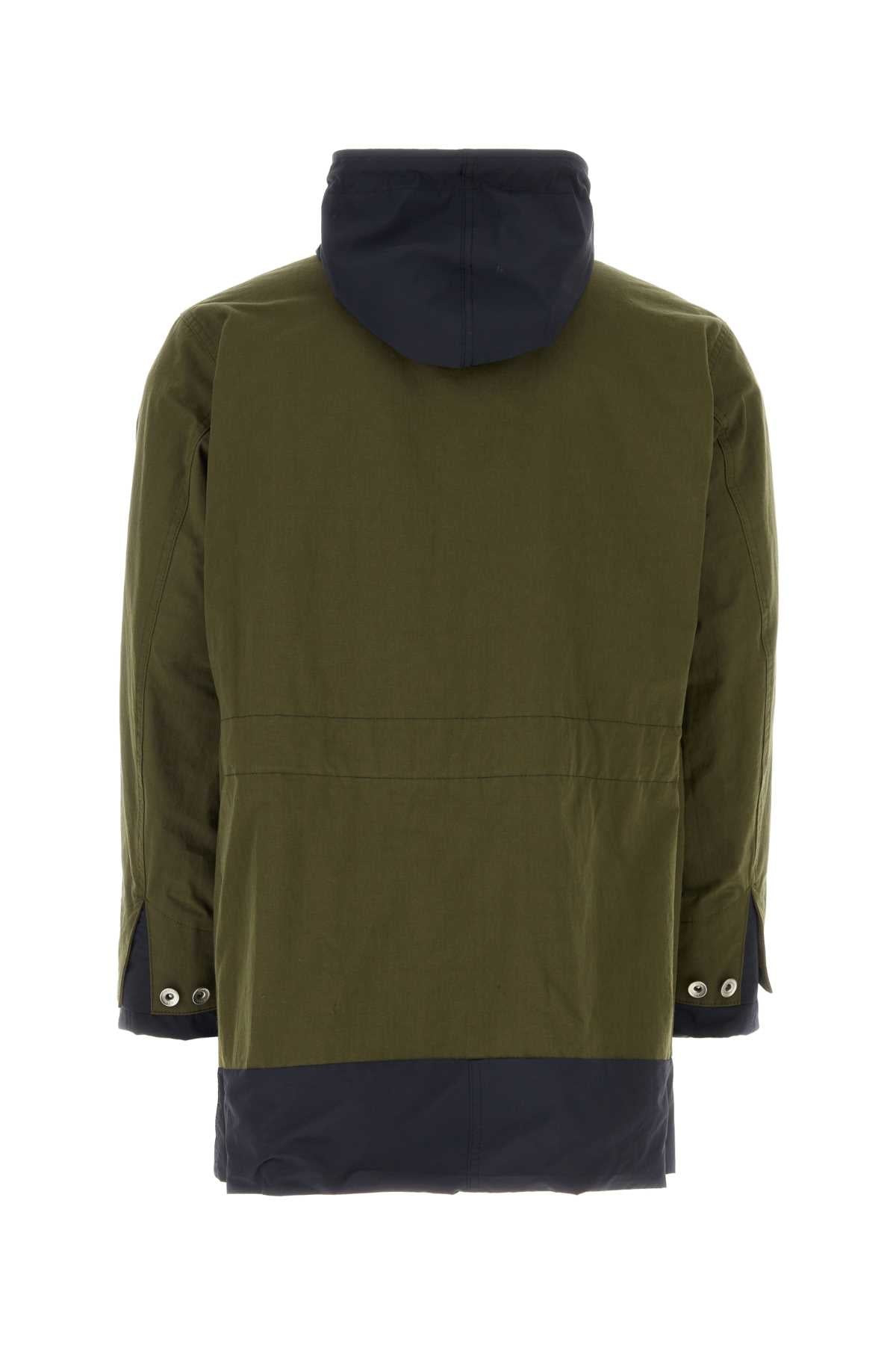 Sacai Men Army Green Cotton And Nylon Reversibile Jacket - 2
