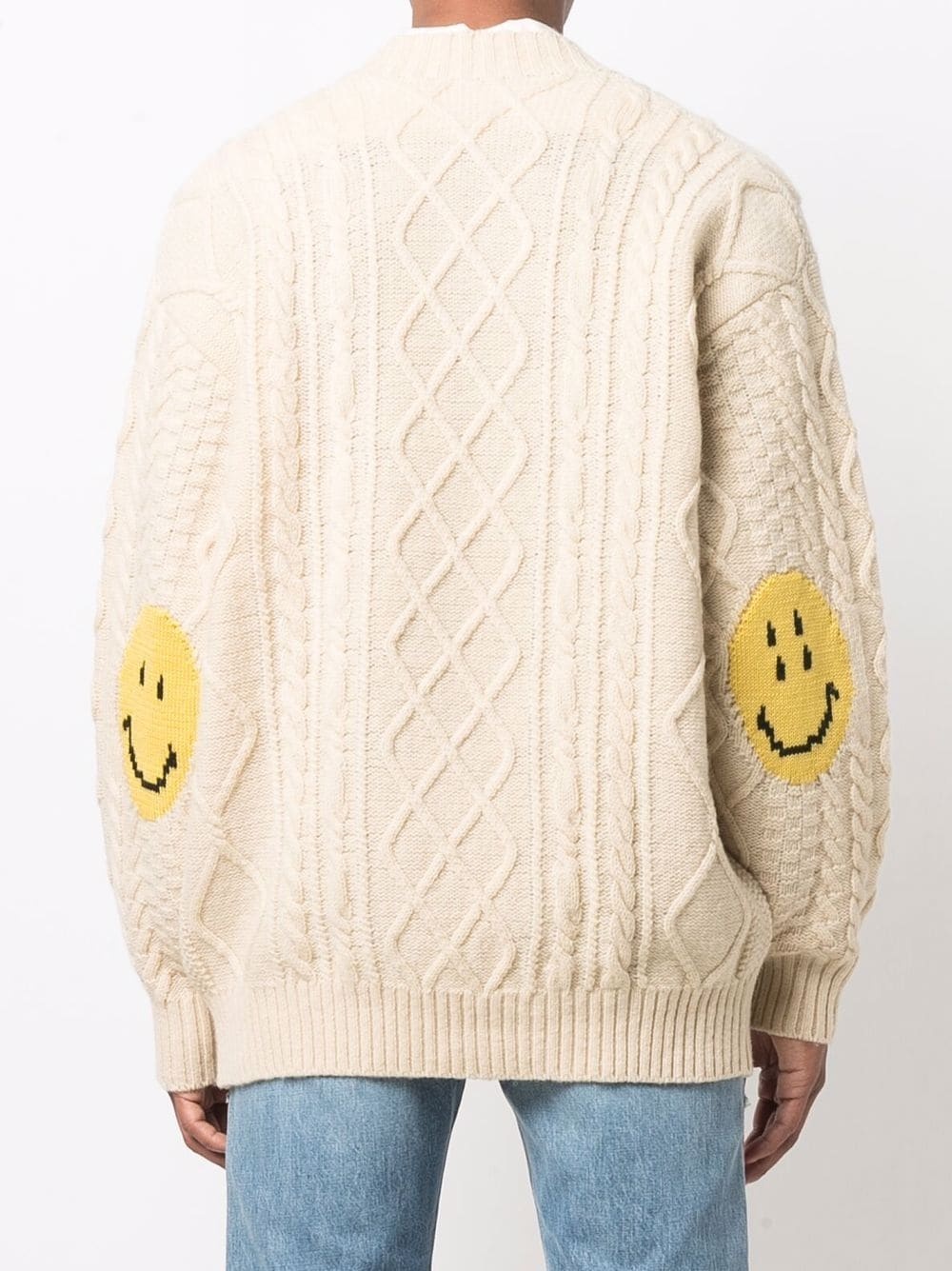 cable-knit happy-patch cardigan - 5