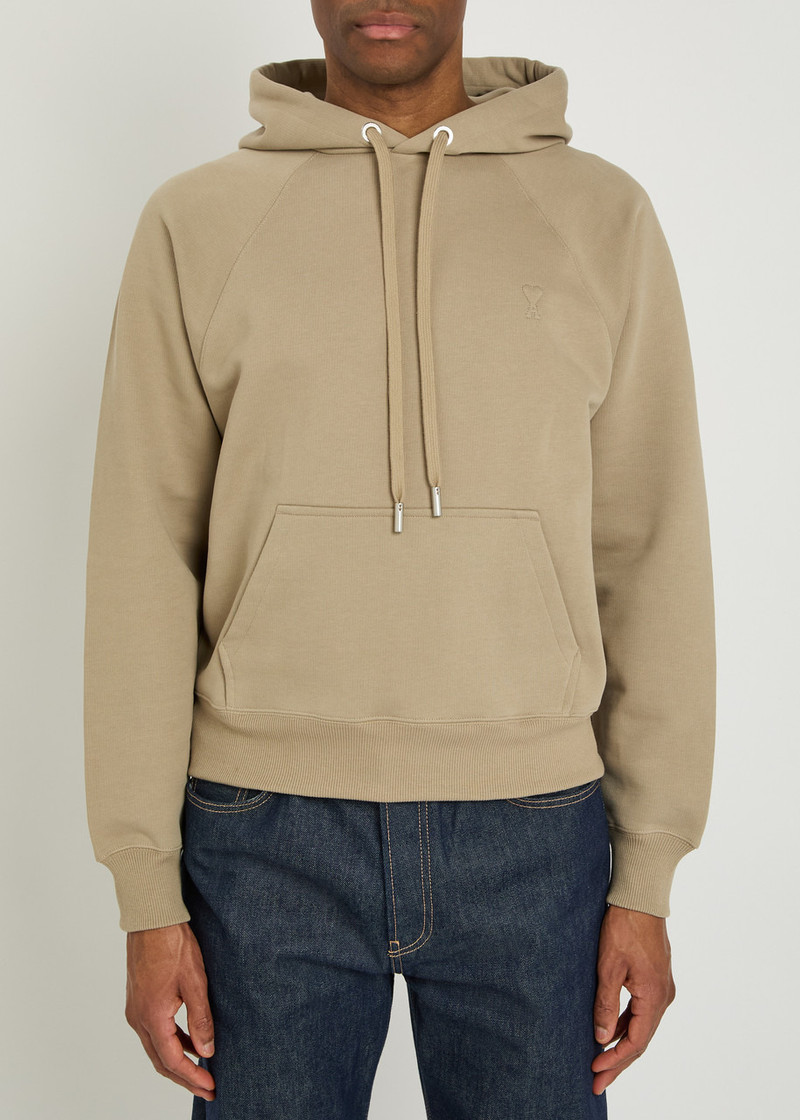 AMI Paris Ami Paris Logo-embroidered Hooded Cotton Sweatshirt outlook