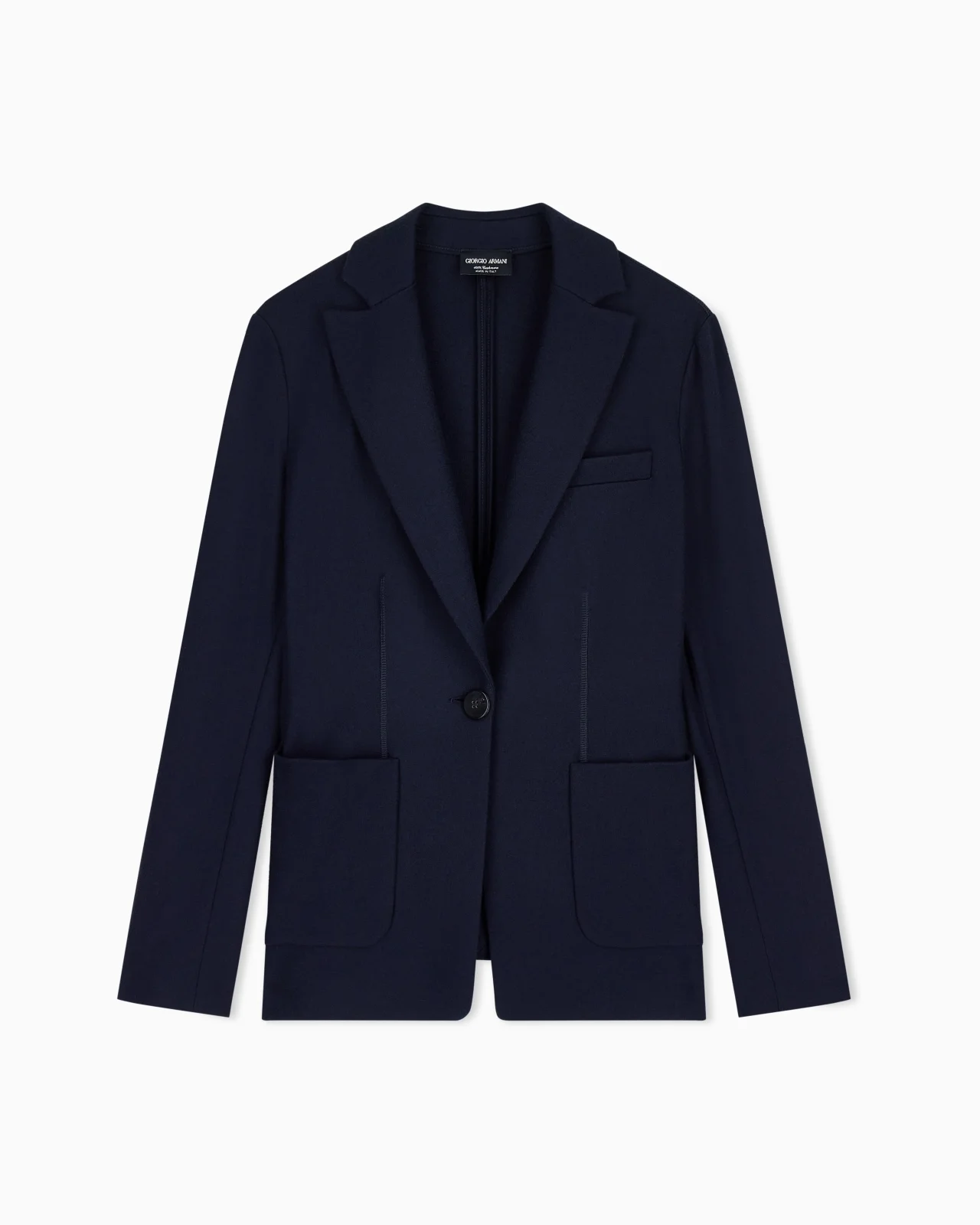 Single-breasted jacket in pure cashmere jersey - 1