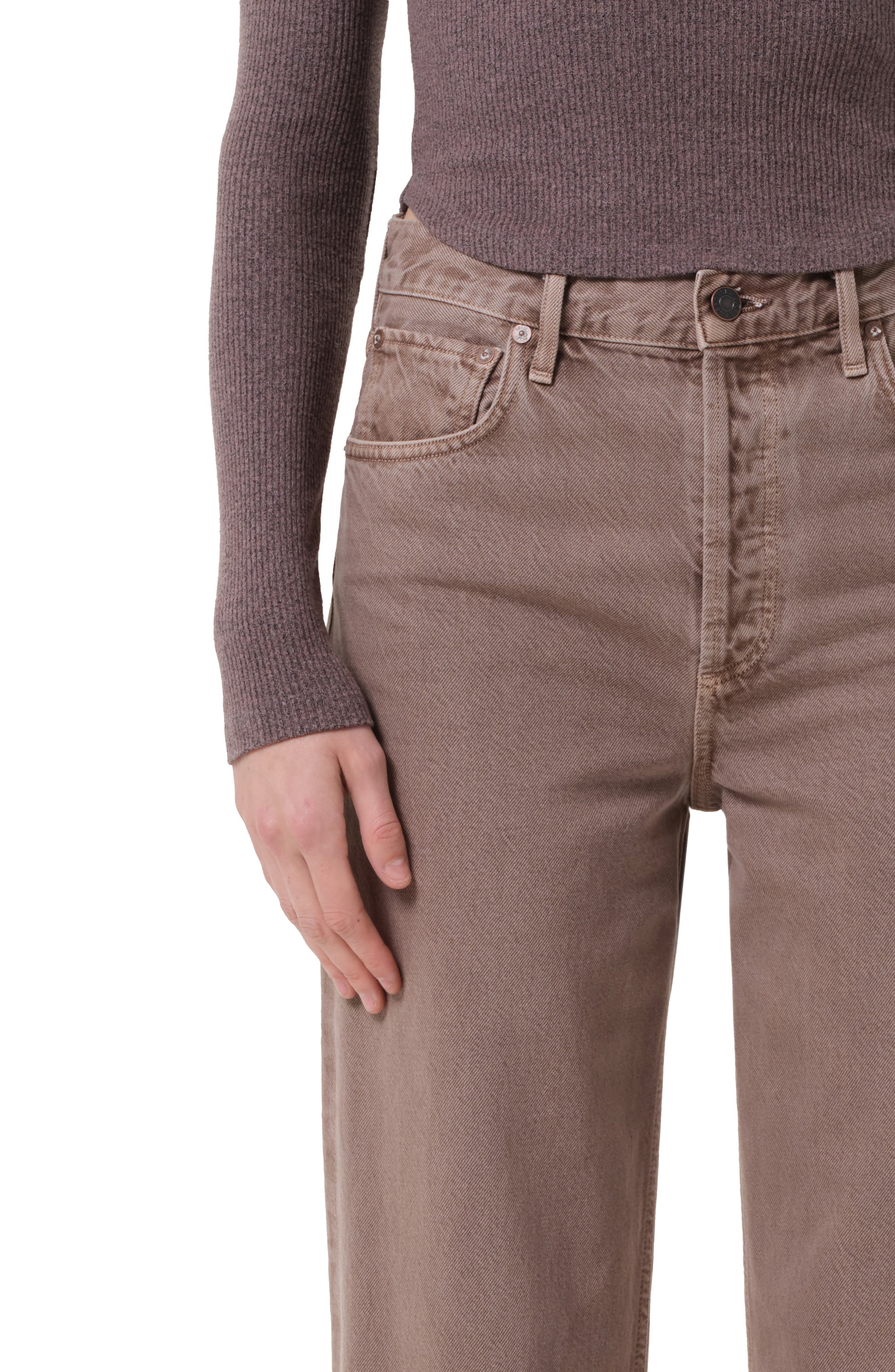 AGOLDE Ren High Waist Ankle Wide Leg Jeans in Ceramic Dark Old Rose at Nordstrom - 4