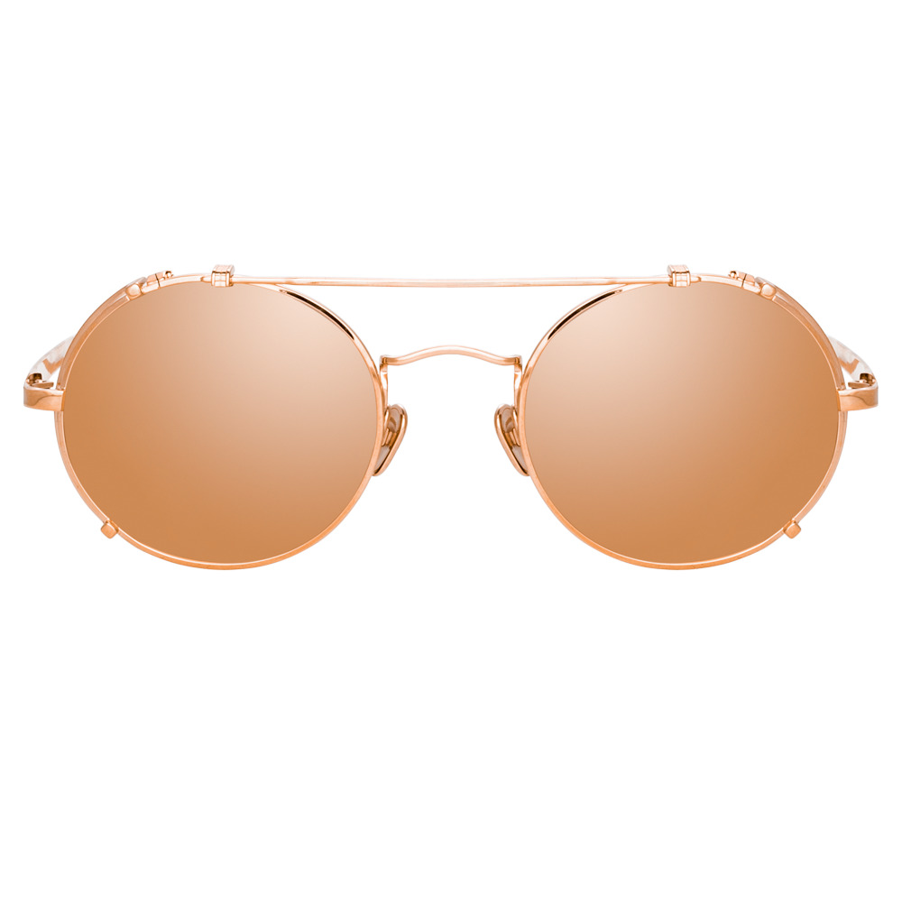 JIMI OVAL SUNGLASSES IN ROSE GOLD - 1