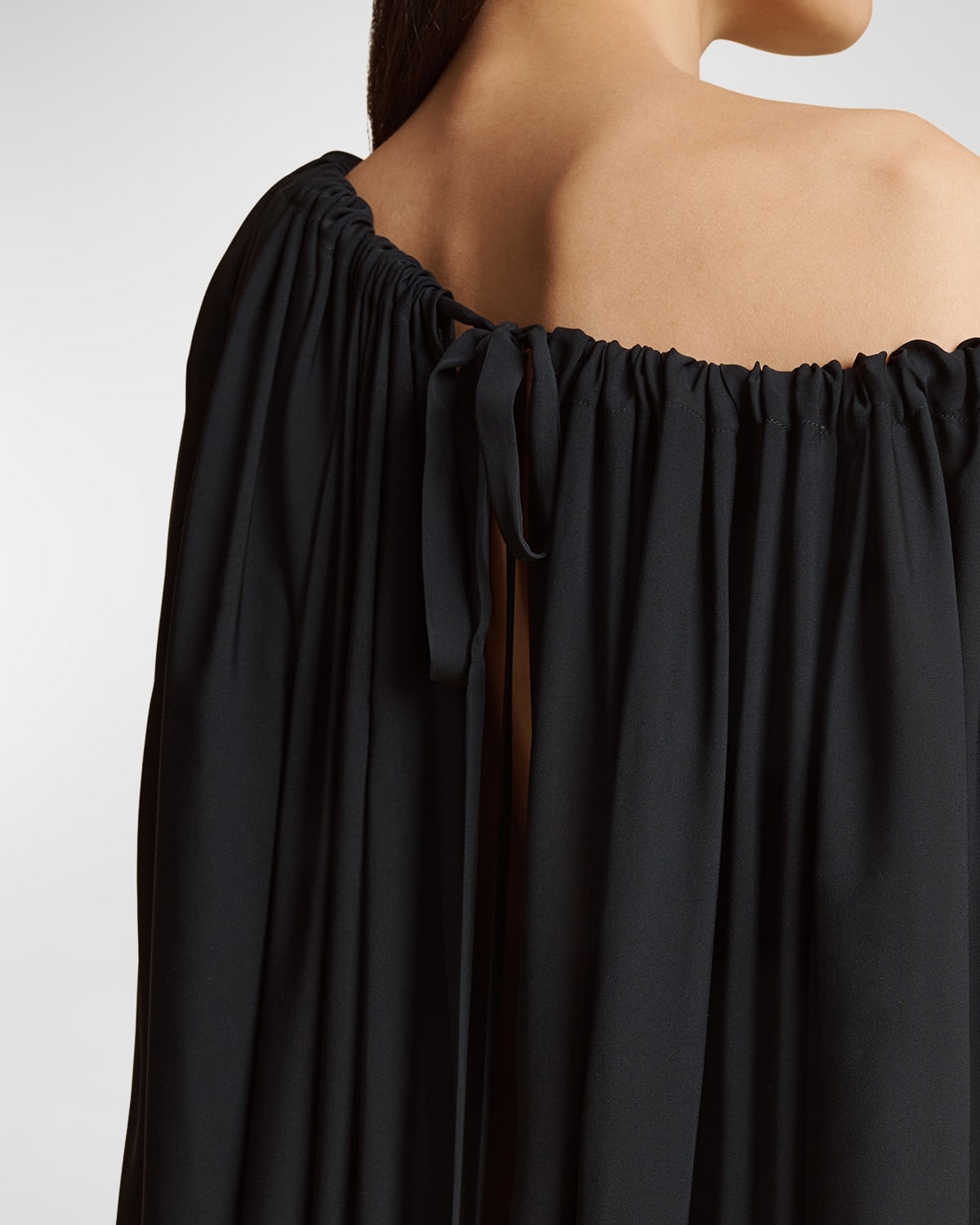 Nash One-Shoulder Draped Silk Crepe Blouse - 6