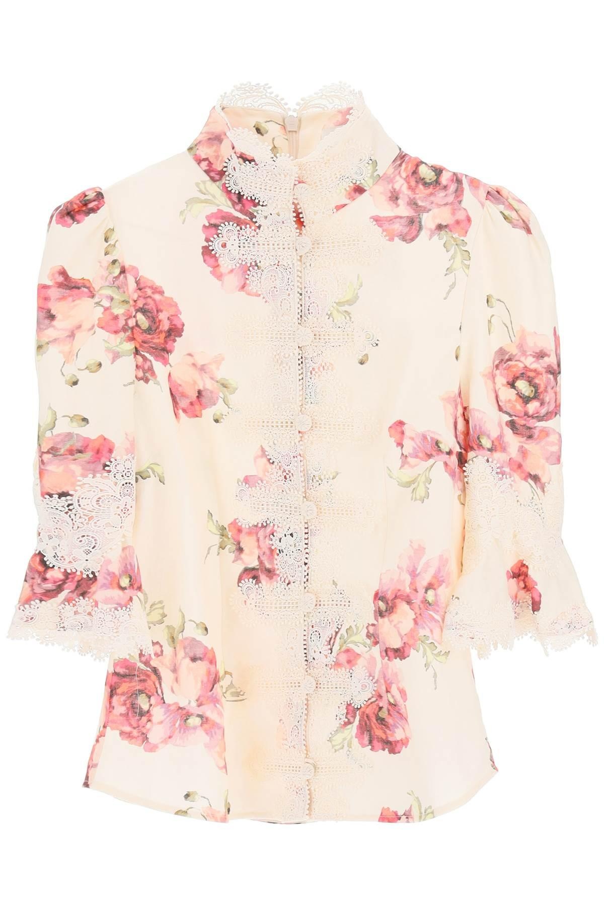 'HIGH TIDE APPLIQUE' MANDARIN BLOUSE - 1