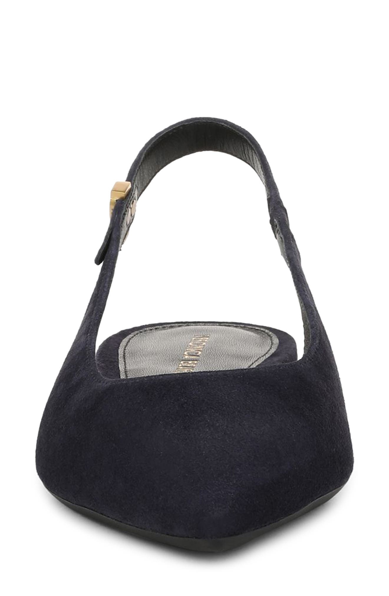 Veronica Beard Shina Slingback Pointed Toe Flat in Navy at Nordstrom - 4