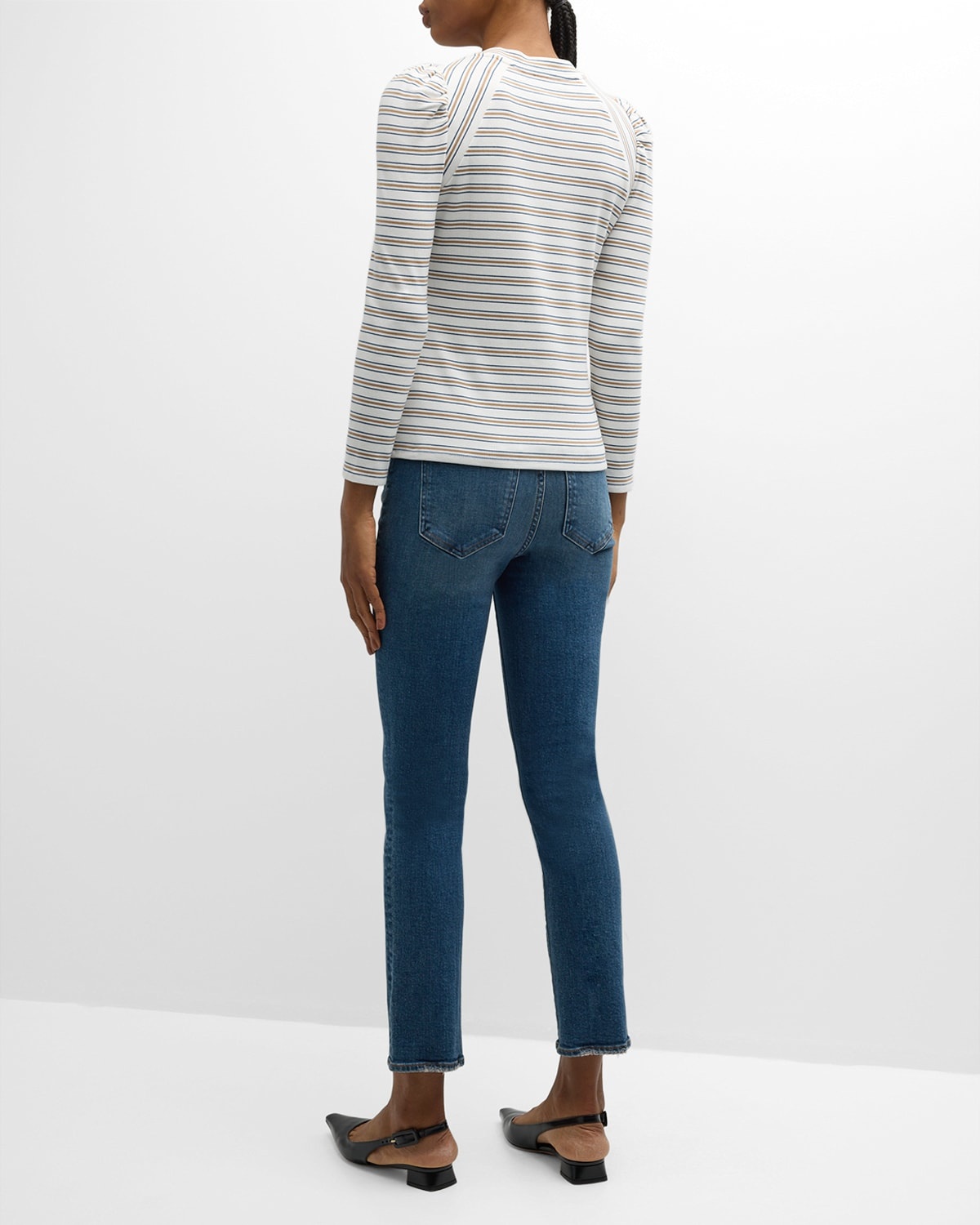 Delano Stripe Puff-Sleeve Top - 4