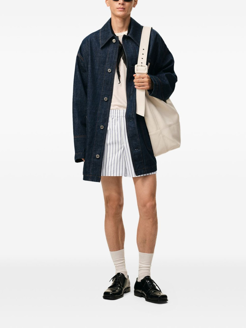 AMI Paris striped elasticated-waist shorts outlook