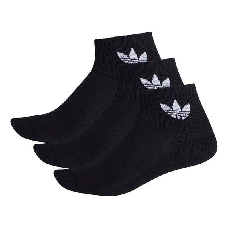 adidas Mid-Cut Crew Socks 3 Pairs - Black FM0643 1