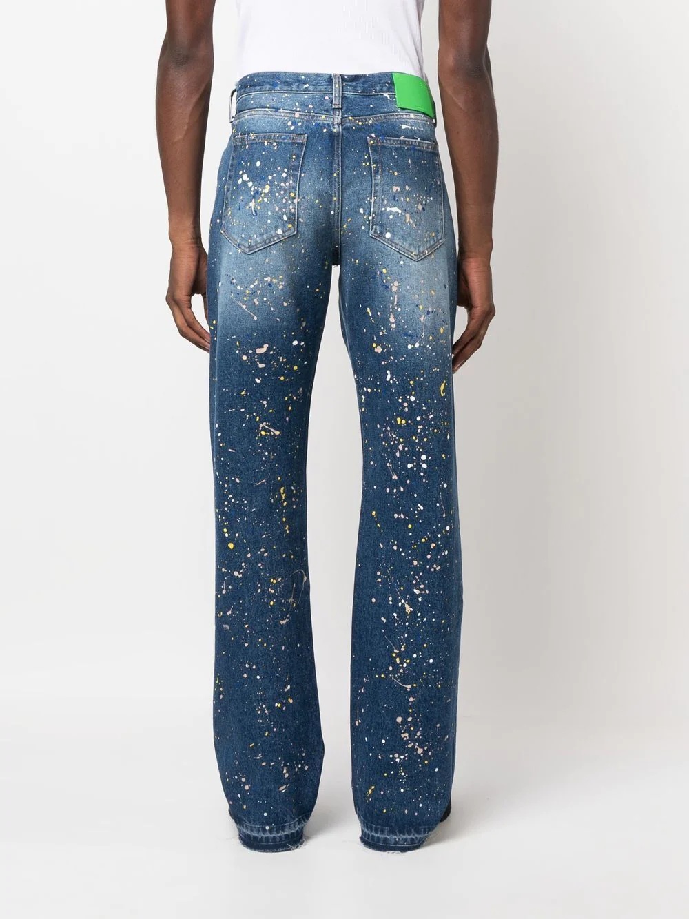 paint-splatter straight-leg jeans - 4