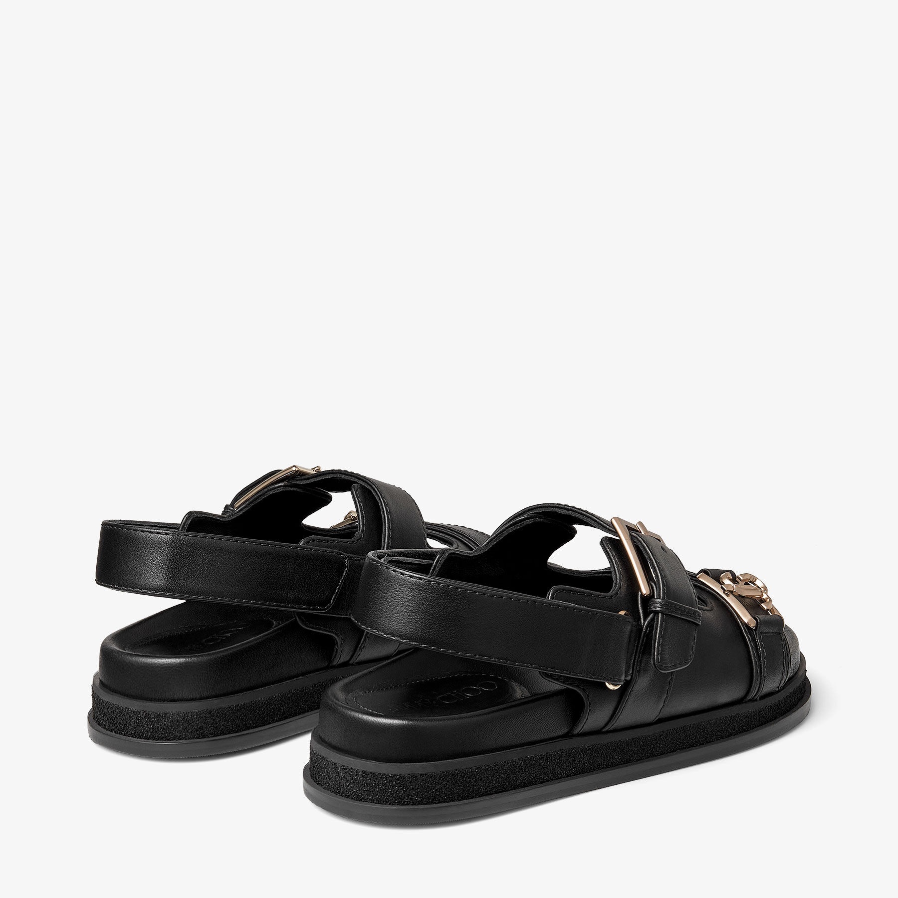 Elyn Flat
Black Calf Leather Flat Sandals - 5