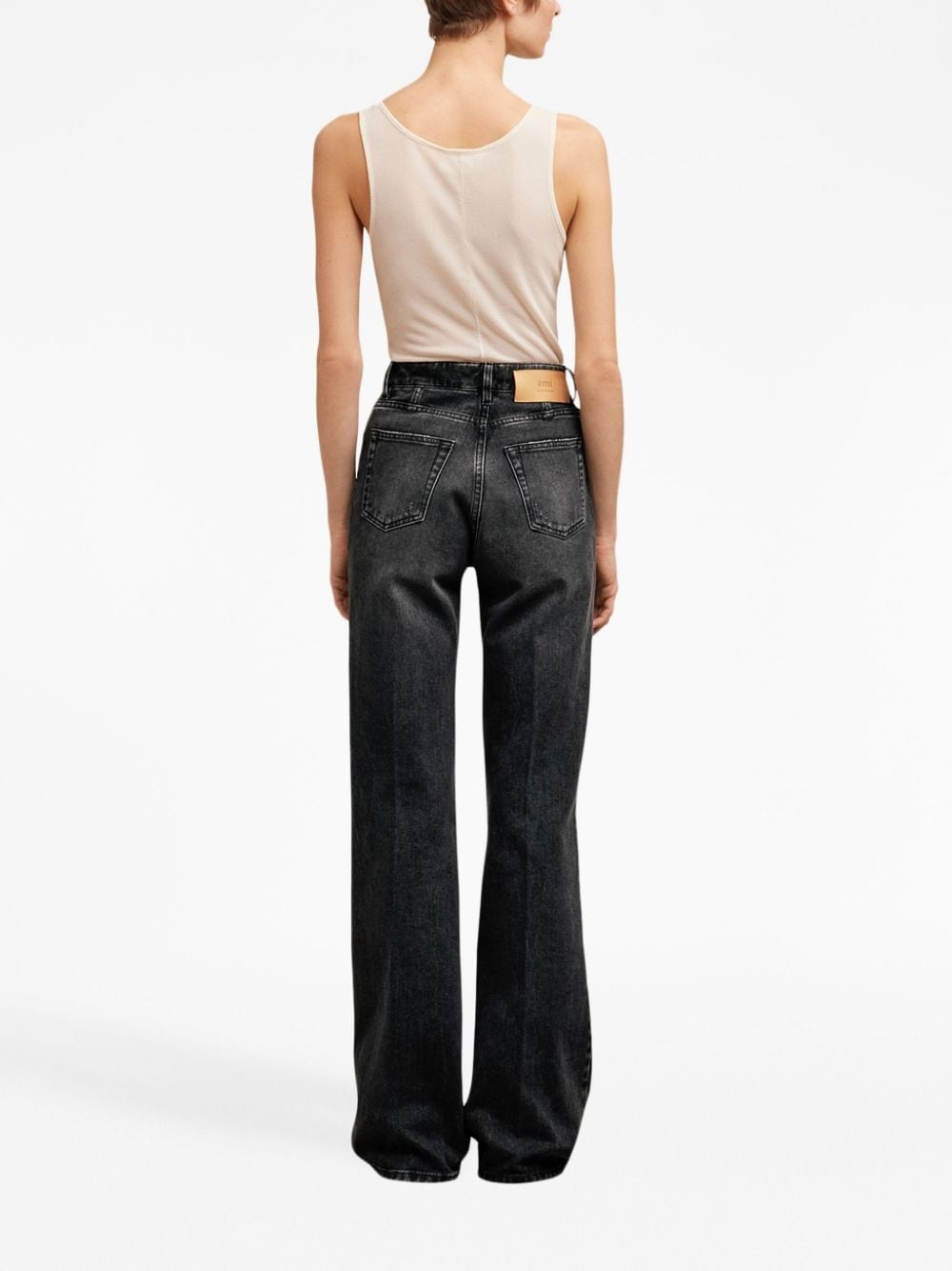 mid-rise wide-leg trousers - 5