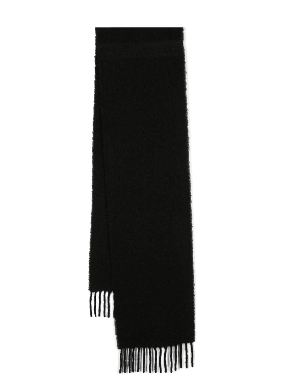 Anagram-patch fringed scarf - 1