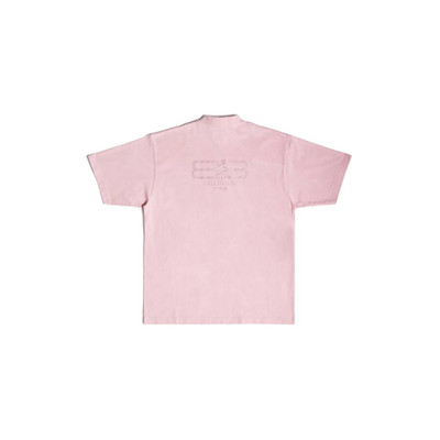 BALENCIAGA Bb Paris Strass T-shirt Medium Fit in Pink outlook