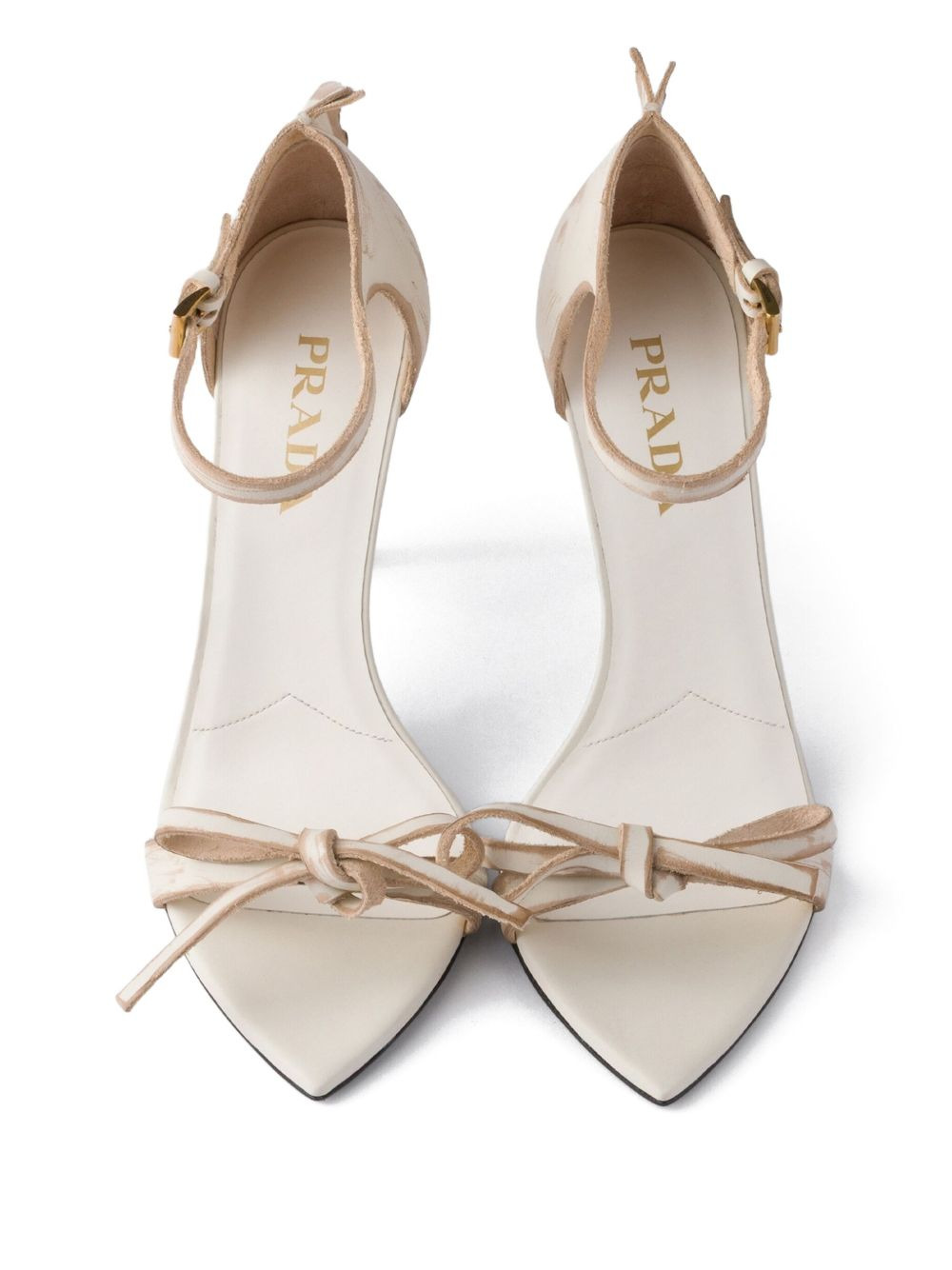 bow leather sandals - 4