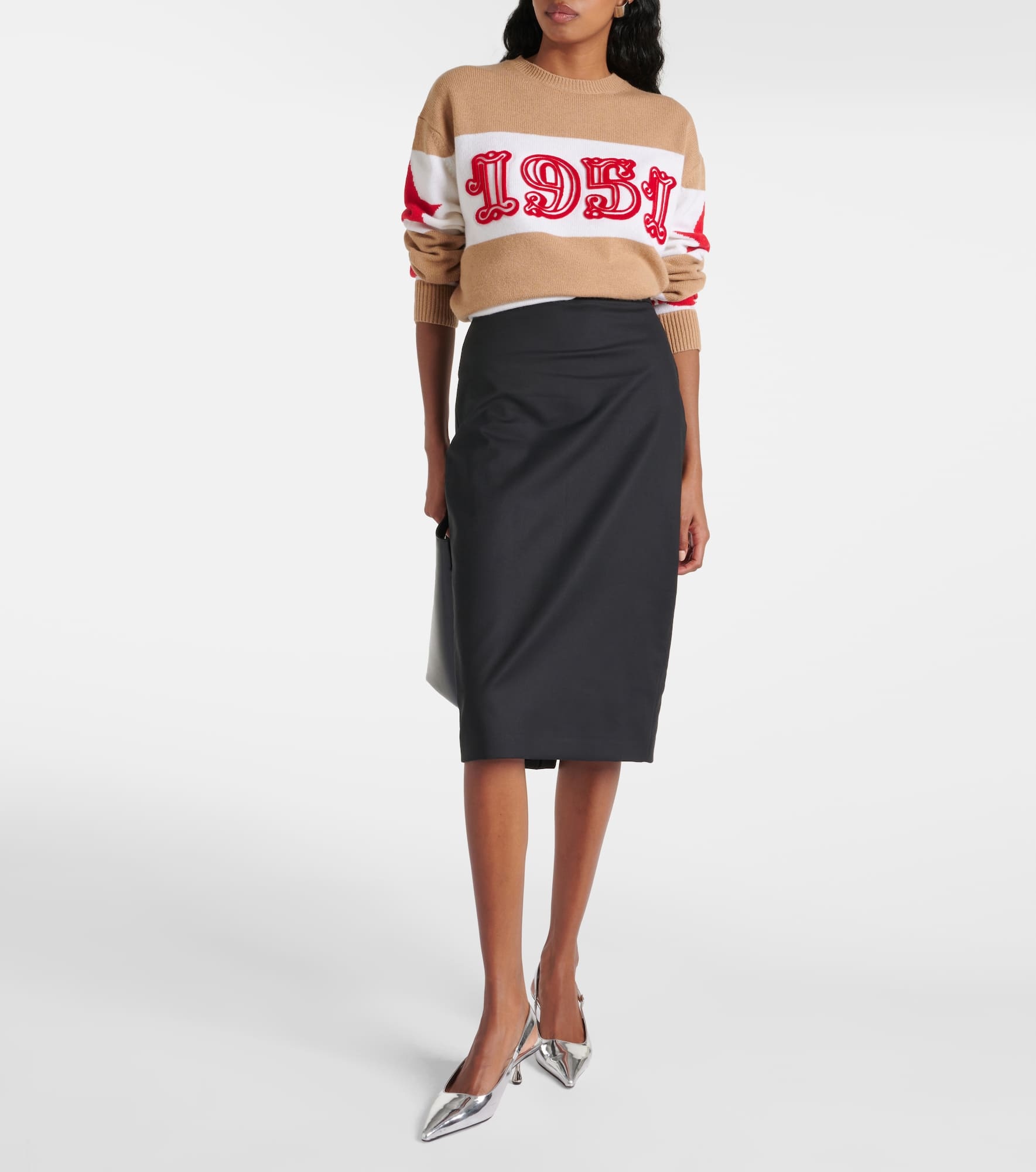 Eden cotton-blend pencil skirt - 2