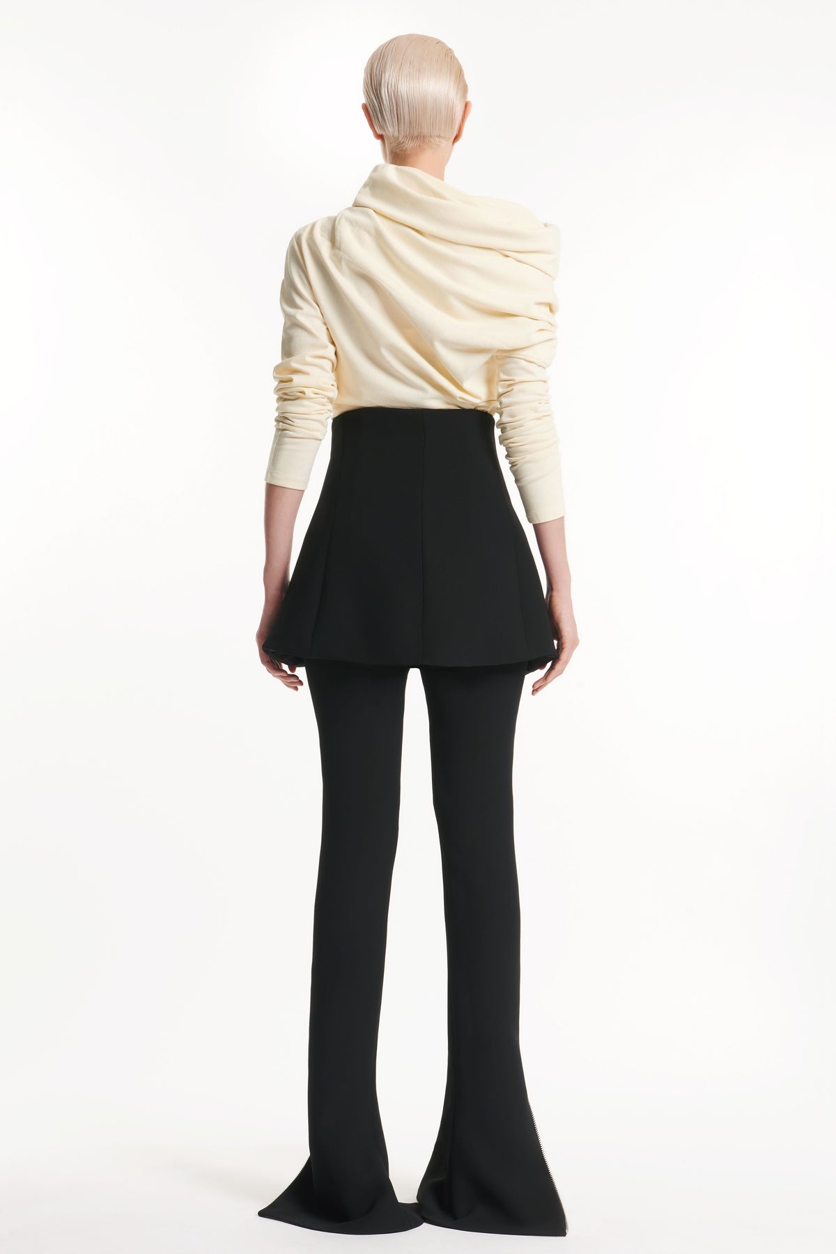 BASQUE TROUSERS WITH ZIPS NO POCKETS BLACK - 4