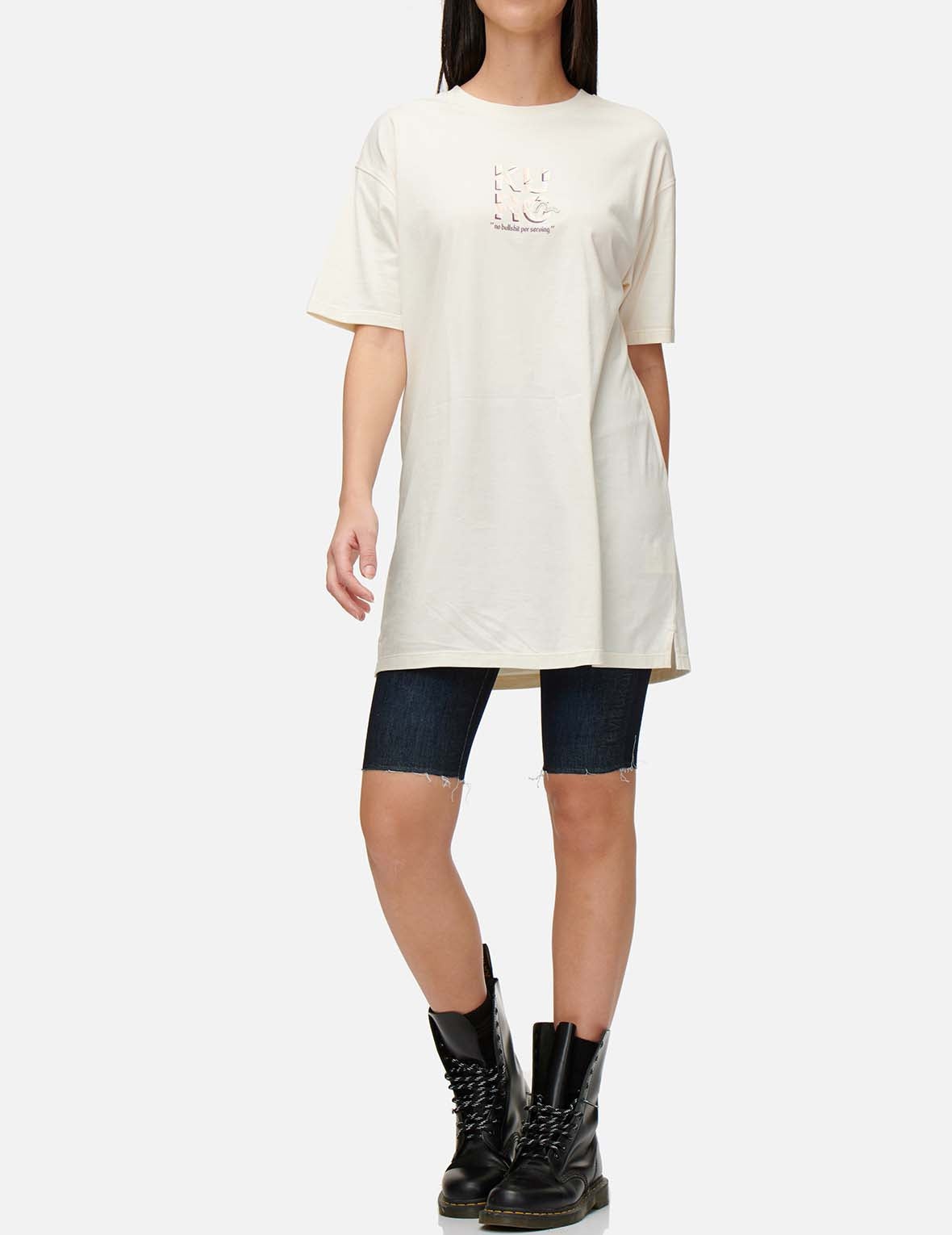 Ukiyo-E Infused Logo Label Print Oversized T-shirt - 4
