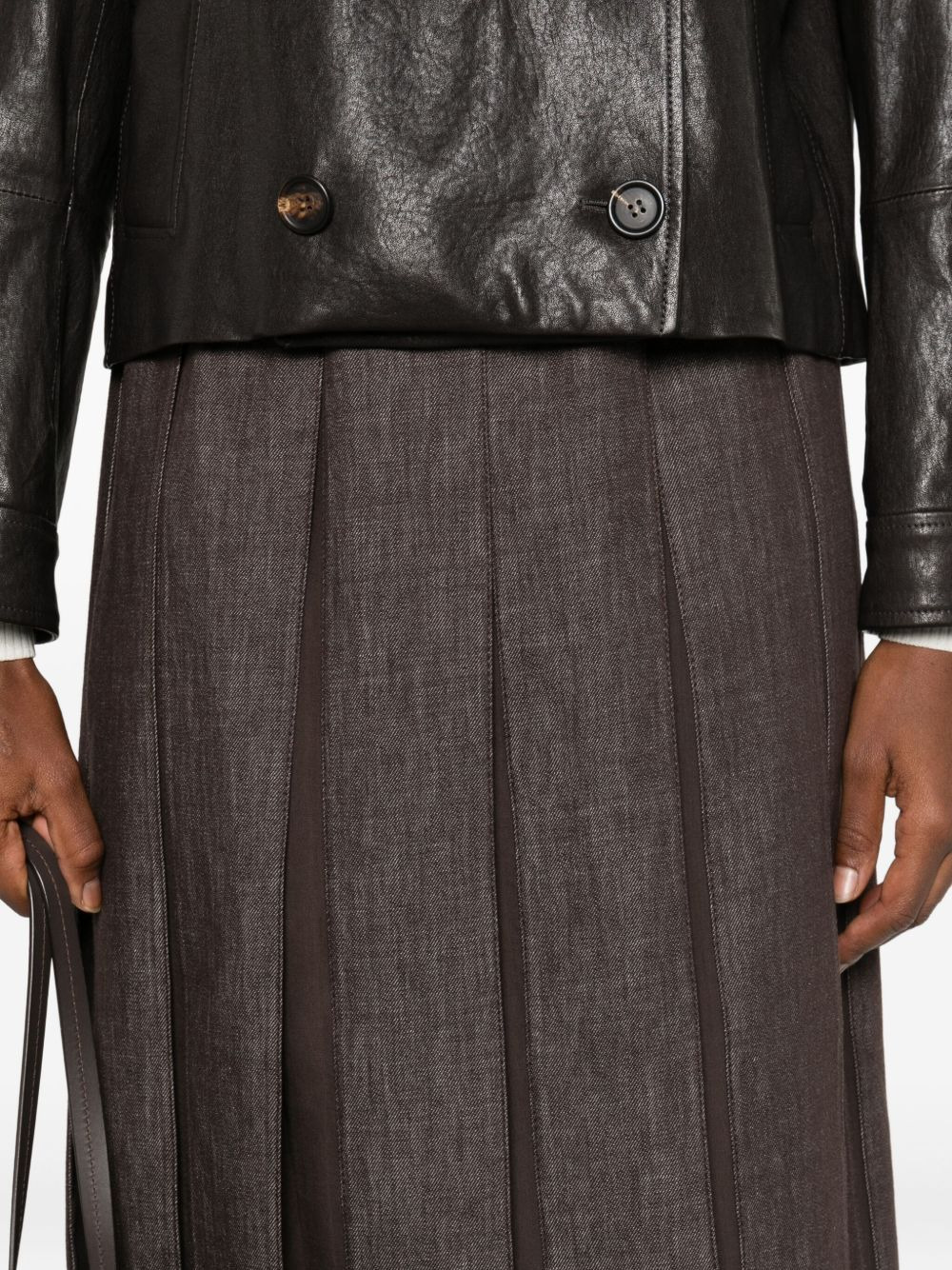 pleated panel skirt - 5