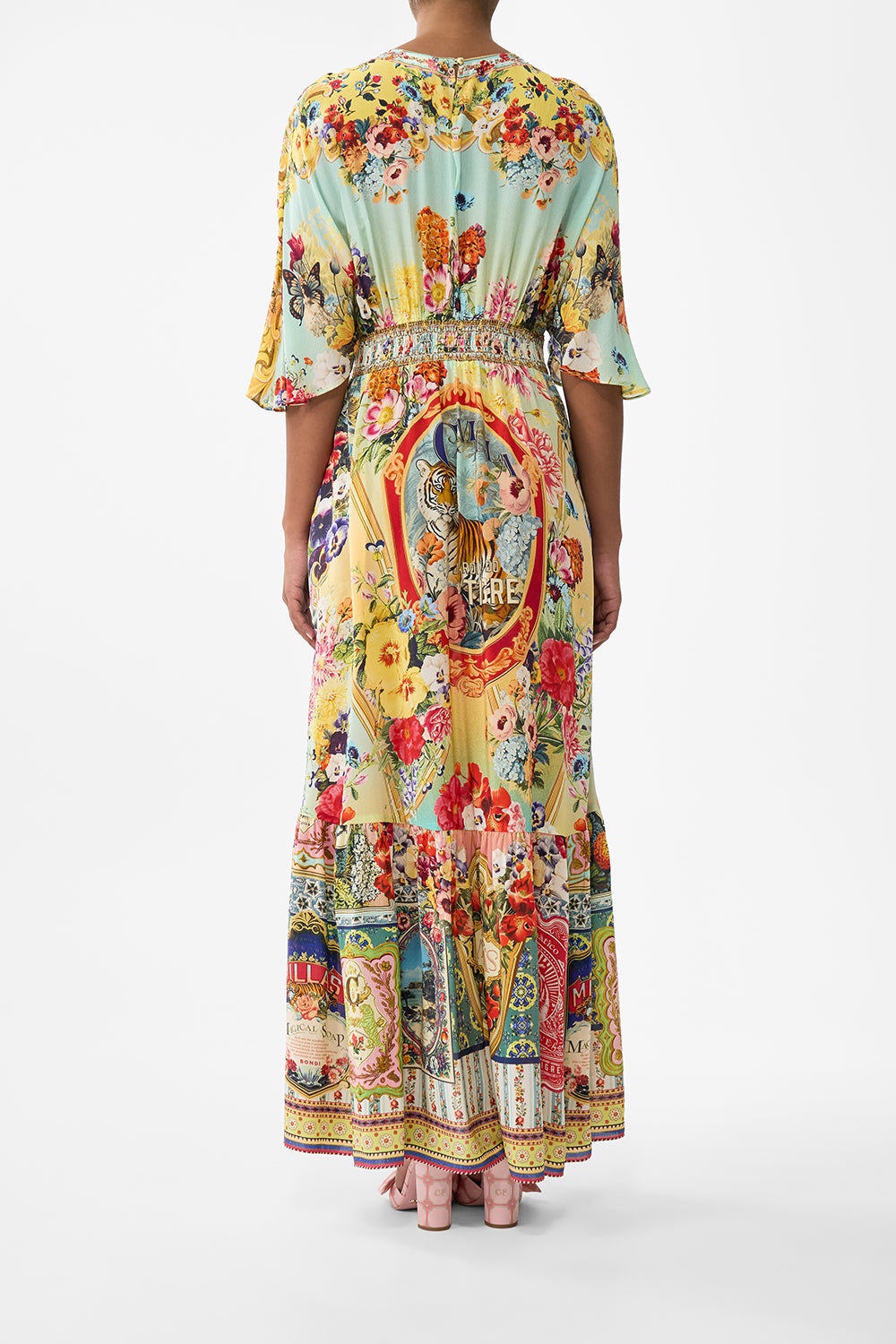 WAISTED DRESS WITH HEM RUFFLE - 3