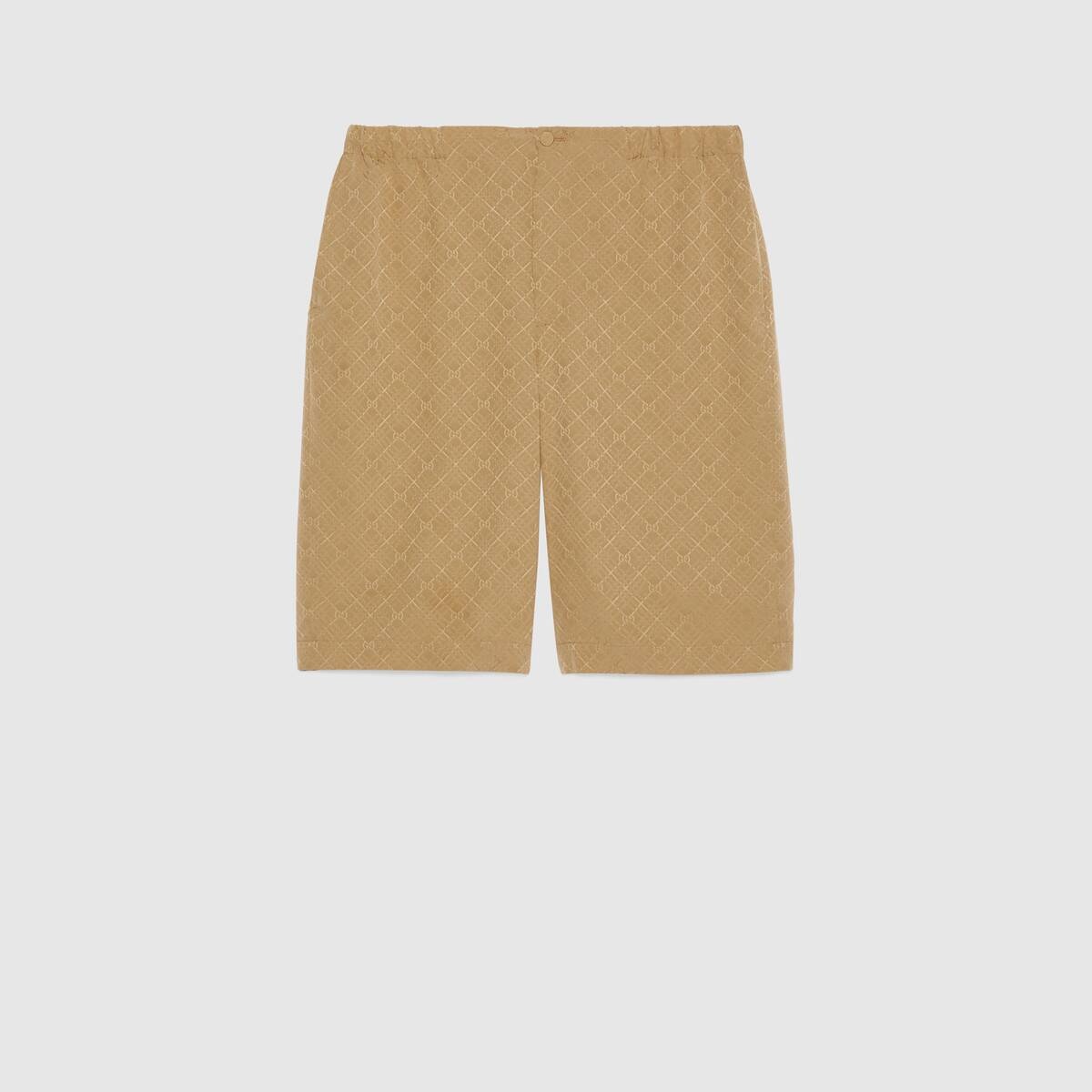 Check GG silk crêpe shorts - 1