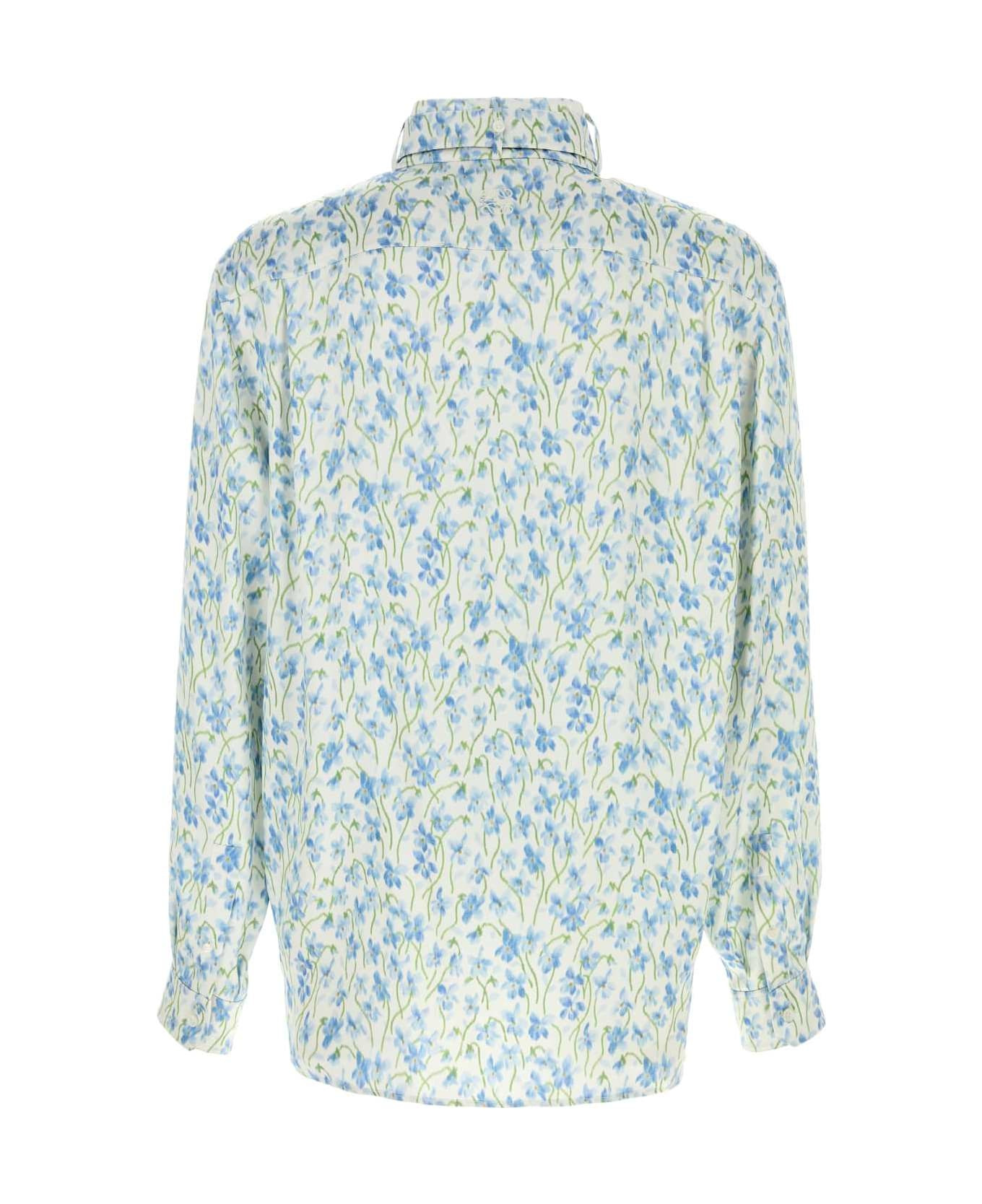 Printed Satin Shirt - 2