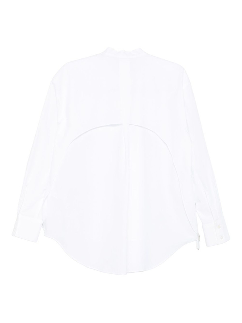 EMPORIO ARMANI button-front curved-hem shirt outlook