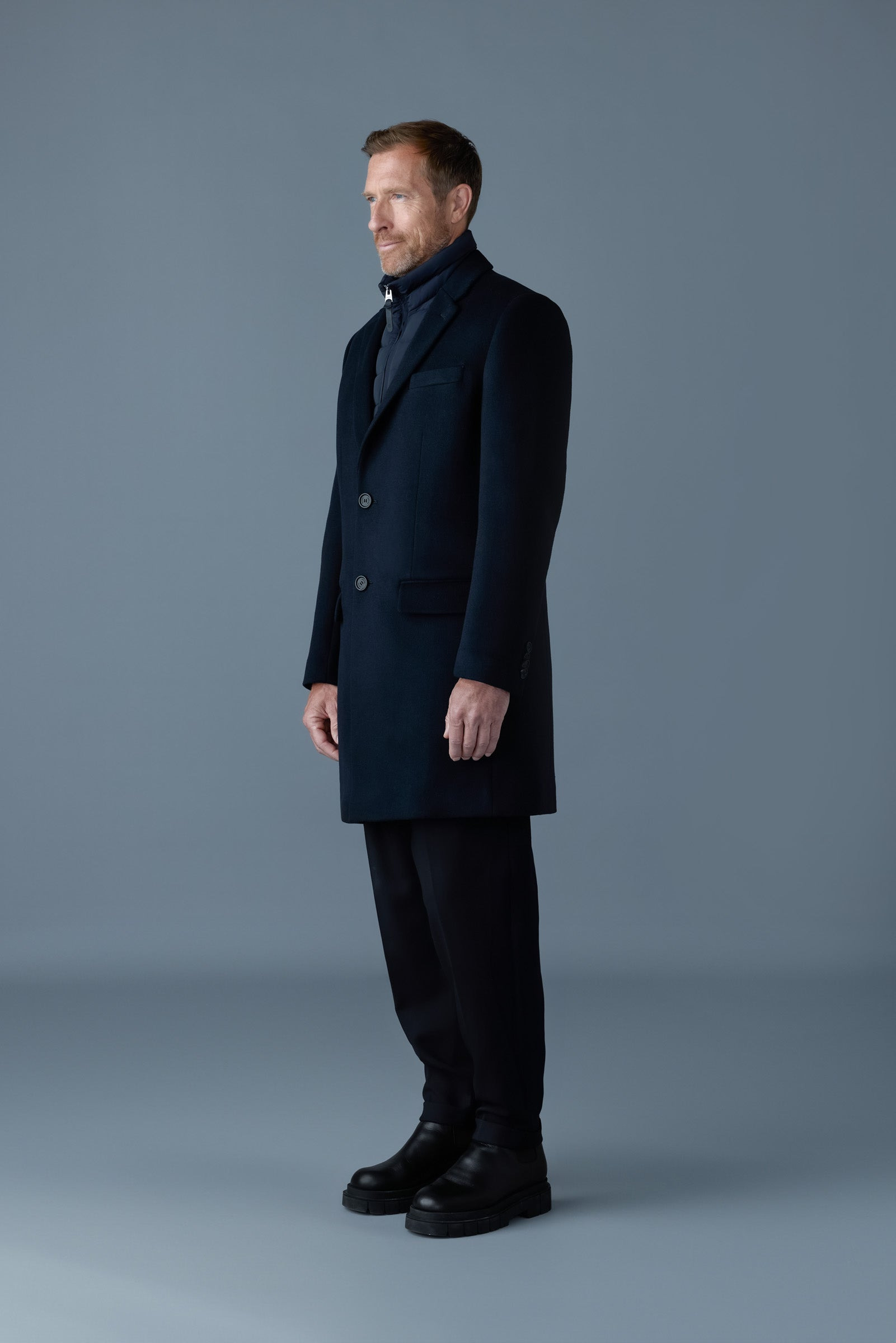 SKAI-SLB 3-in-1 wool coat with removable down liner - 4