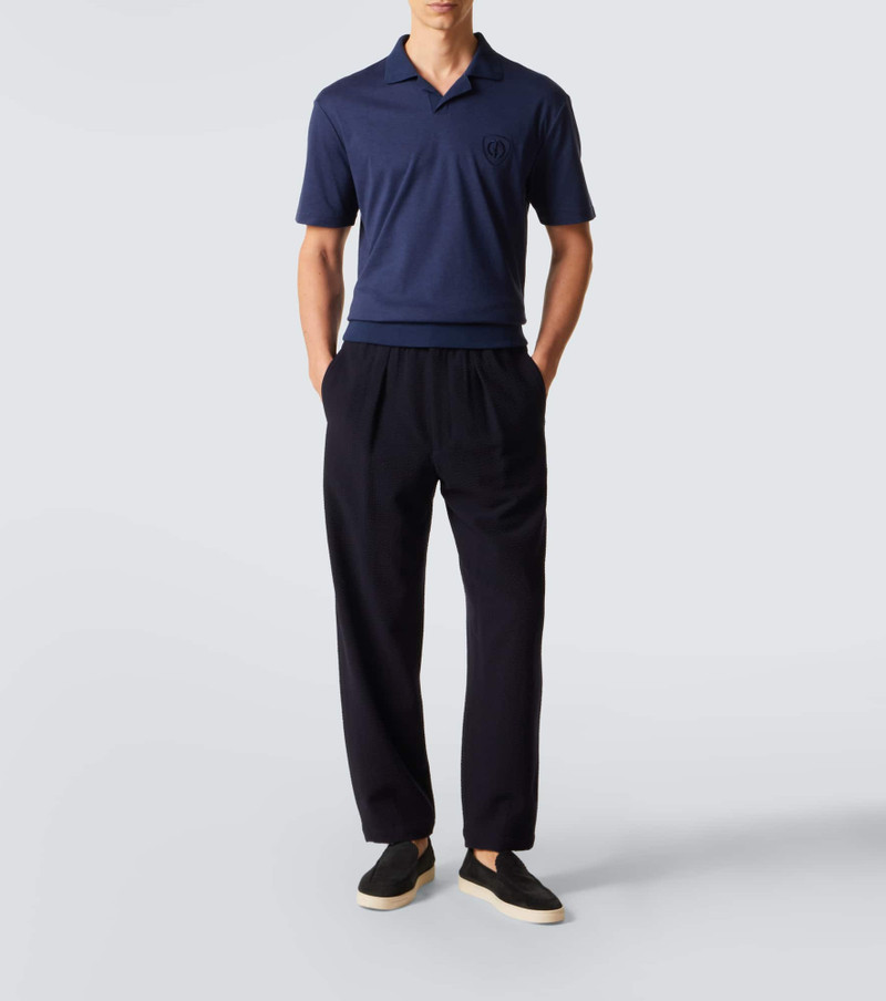 GIORGIO ARMANI Cotton jersey polo shirt outlook