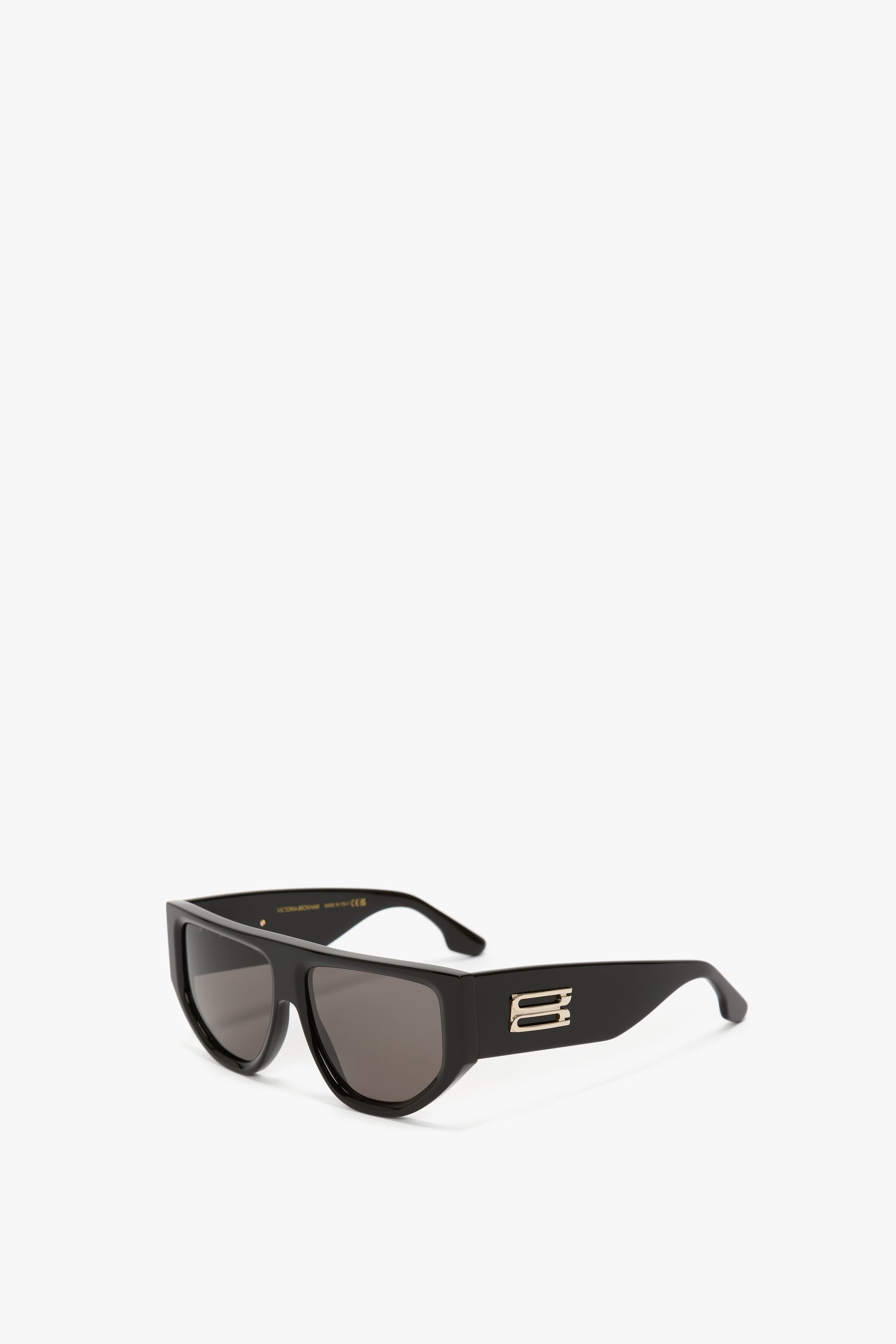 B Frame Logo Sunglasses In Black - 3