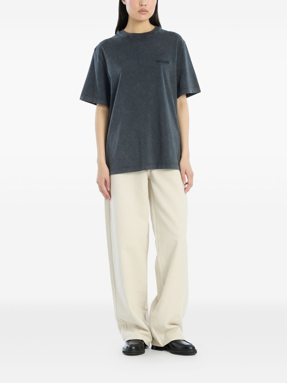 embroidered-logo organic cotton T-shirt - 2